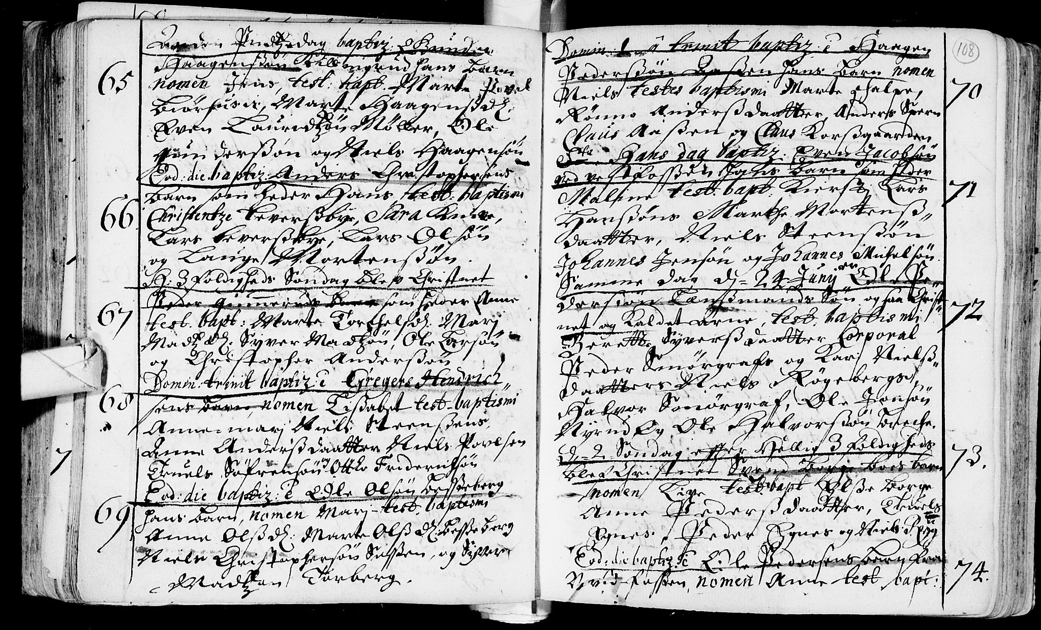 Eiker kirkebøker, AV/SAKO-A-4/F/Fa/L0002: Parish register (official) no. I 2, 1705-1724, p. 108