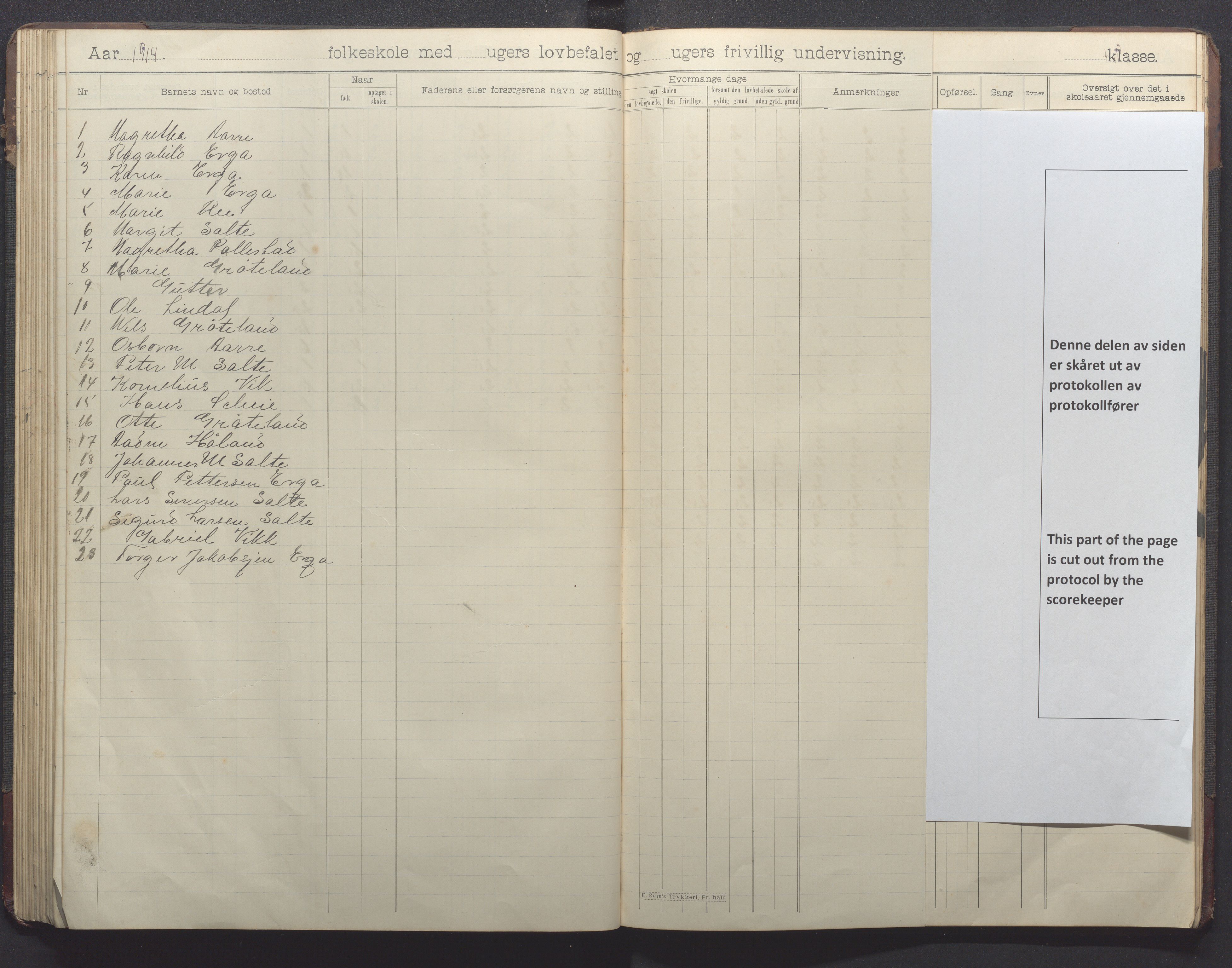 Klepp kommune - Pollestad skule, IKAR/K-100295/H/L0002: Skoleprotokoll, 1901-1916, p. 79