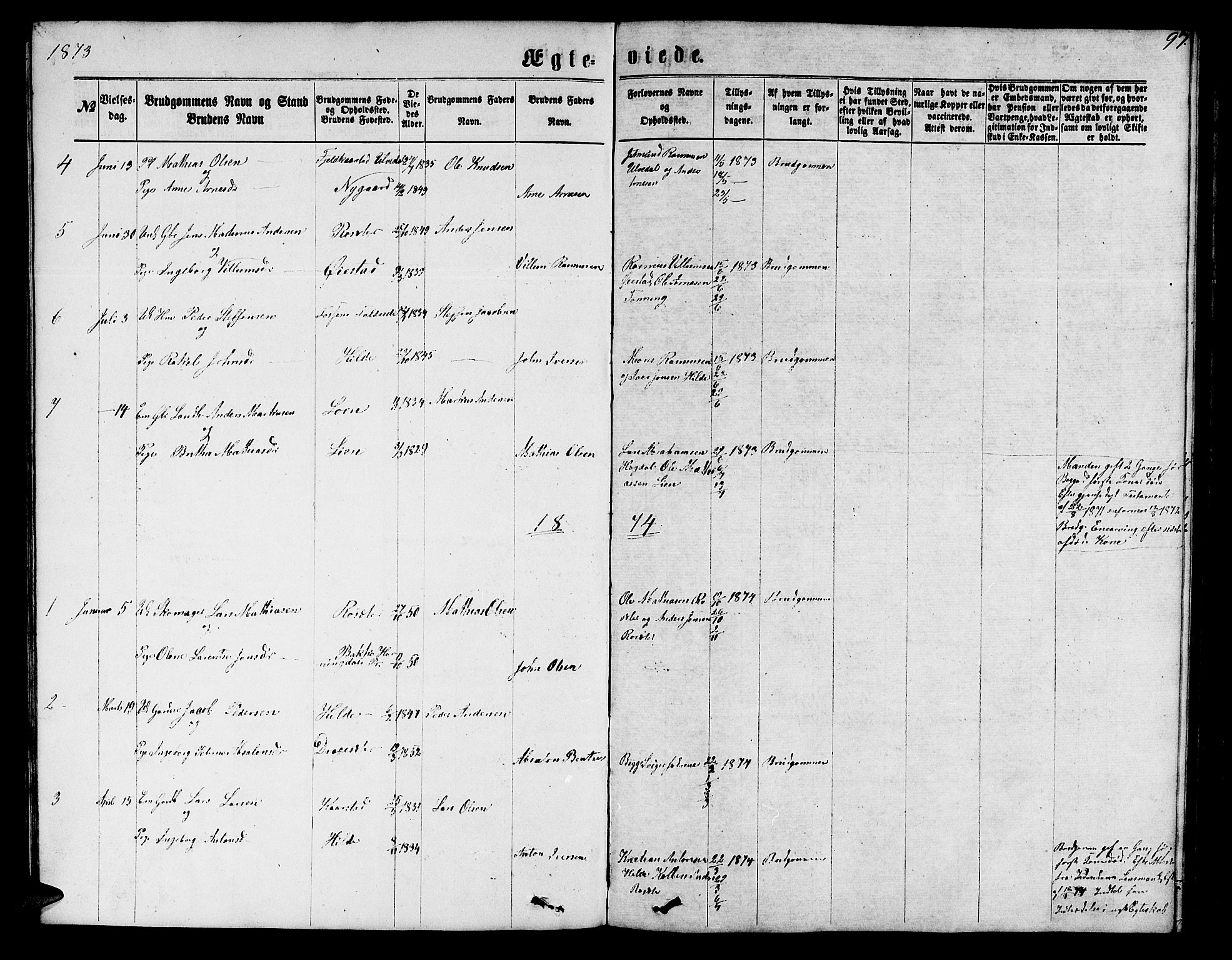 Innvik sokneprestembete, SAB/A-80501: Parish register (copy) no. A 2, 1864-1885, p. 97