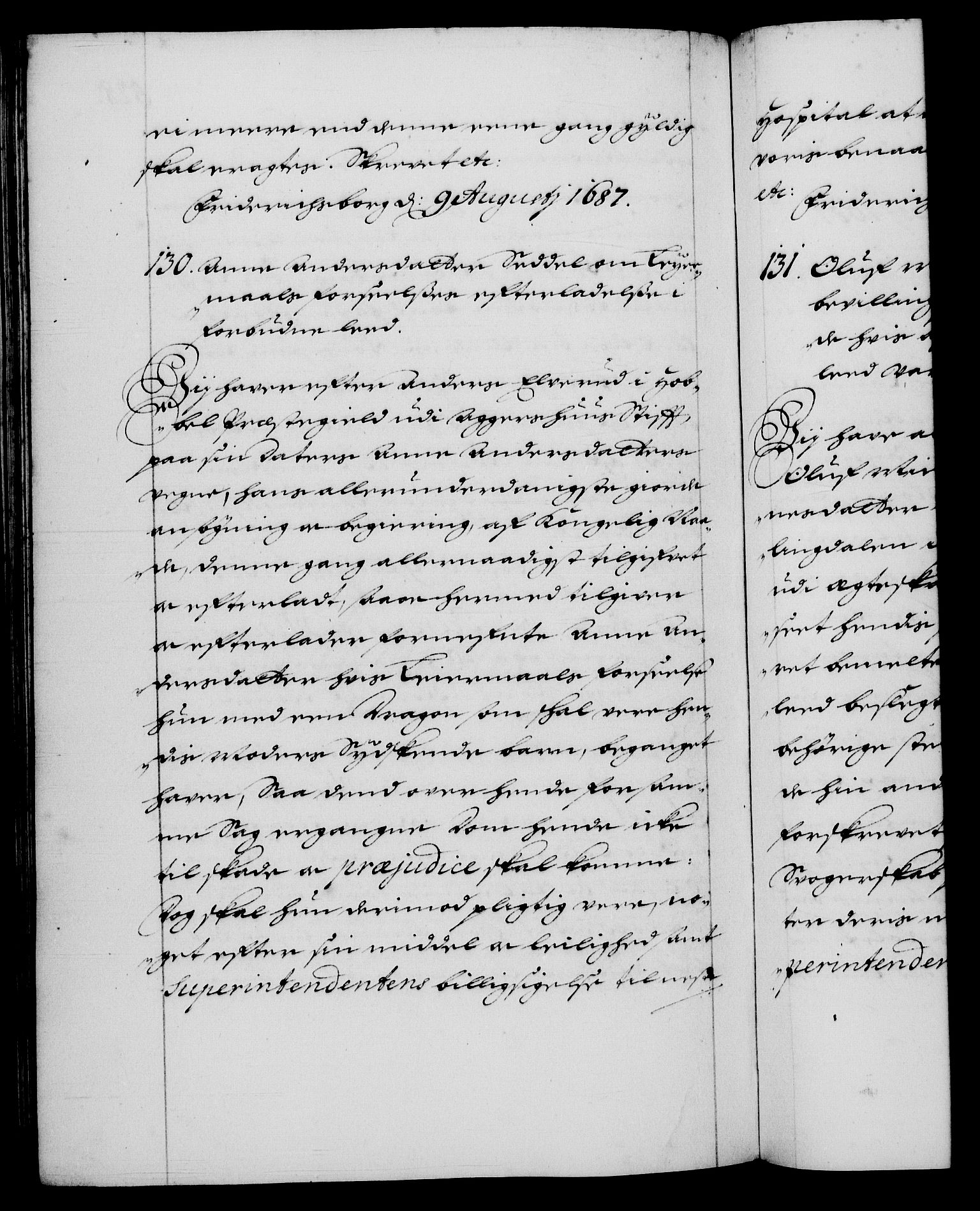 Danske Kanselli 1572-1799, AV/RA-EA-3023/F/Fc/Fca/Fcaa/L0014: Norske registre (mikrofilm), 1685-1687, p. 528b