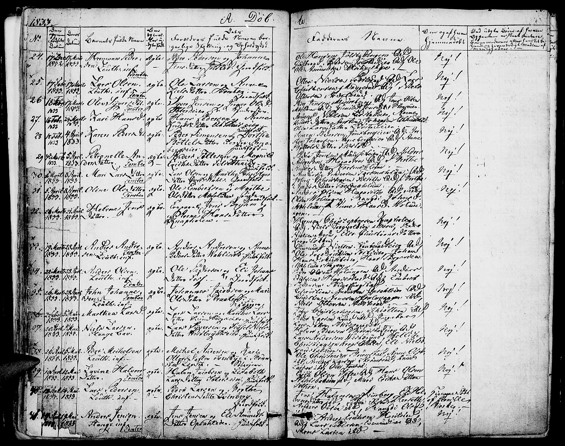 Romedal prestekontor, AV/SAH-PREST-004/K/L0003: Parish register (official) no. 3, 1829-1846, p. 30