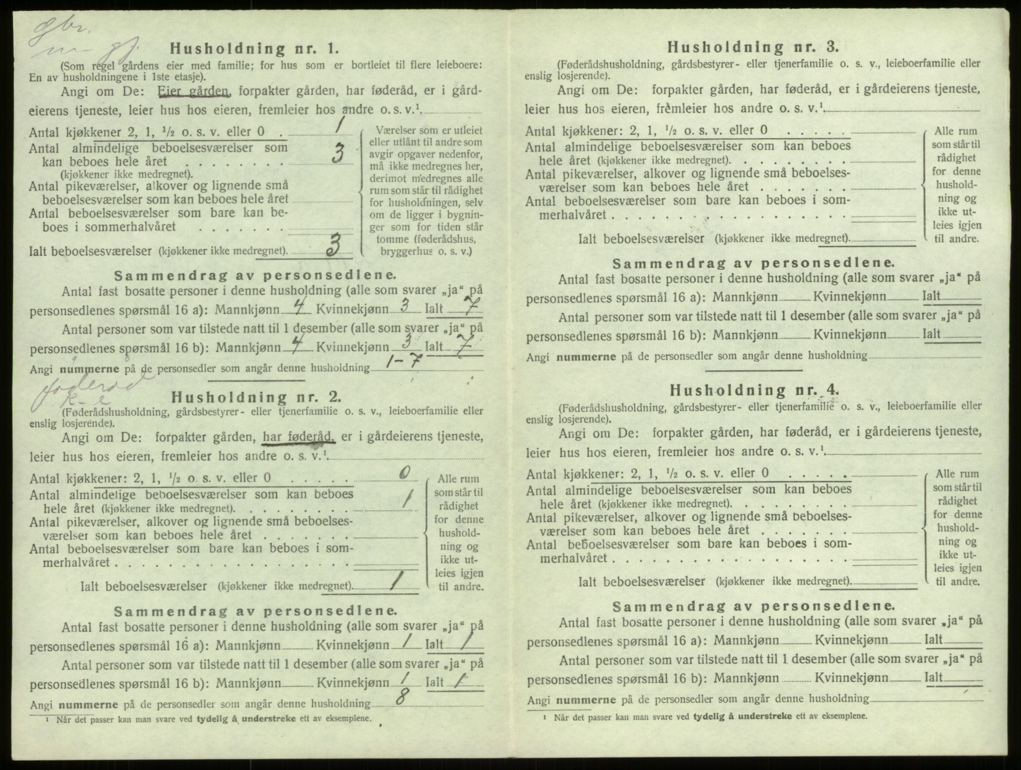 SAB, 1920 census for Davik, 1920, p. 206