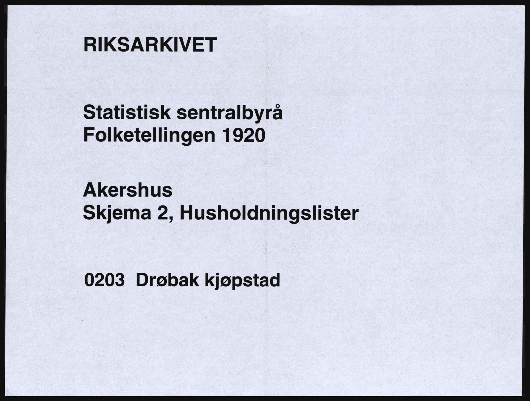 SAO, 1920 census for Drøbak, 1920, p. 701