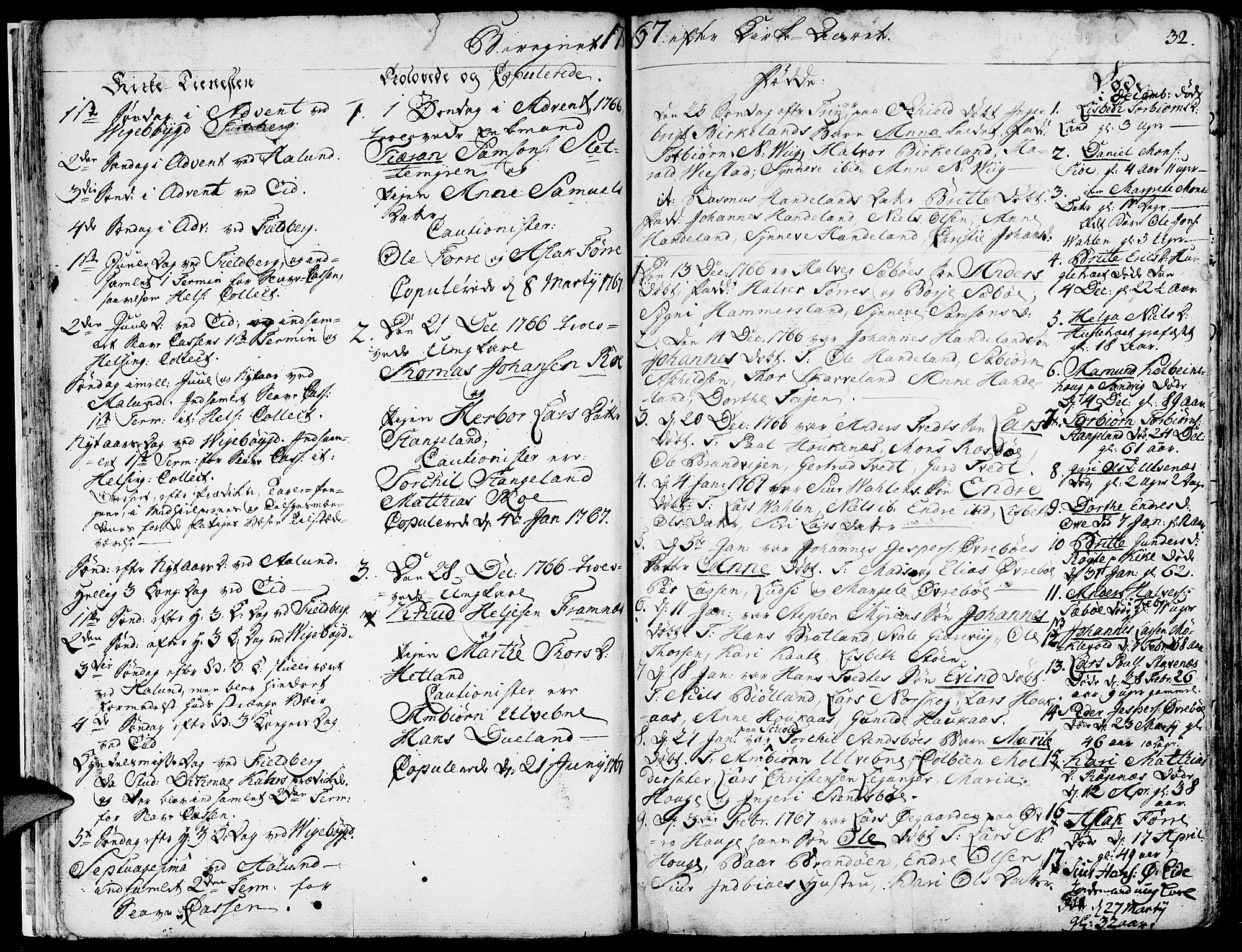 Fjelberg sokneprestembete, SAB/A-75201/H/Haa: Parish register (official) no. A 2, 1760-1788, p. 32