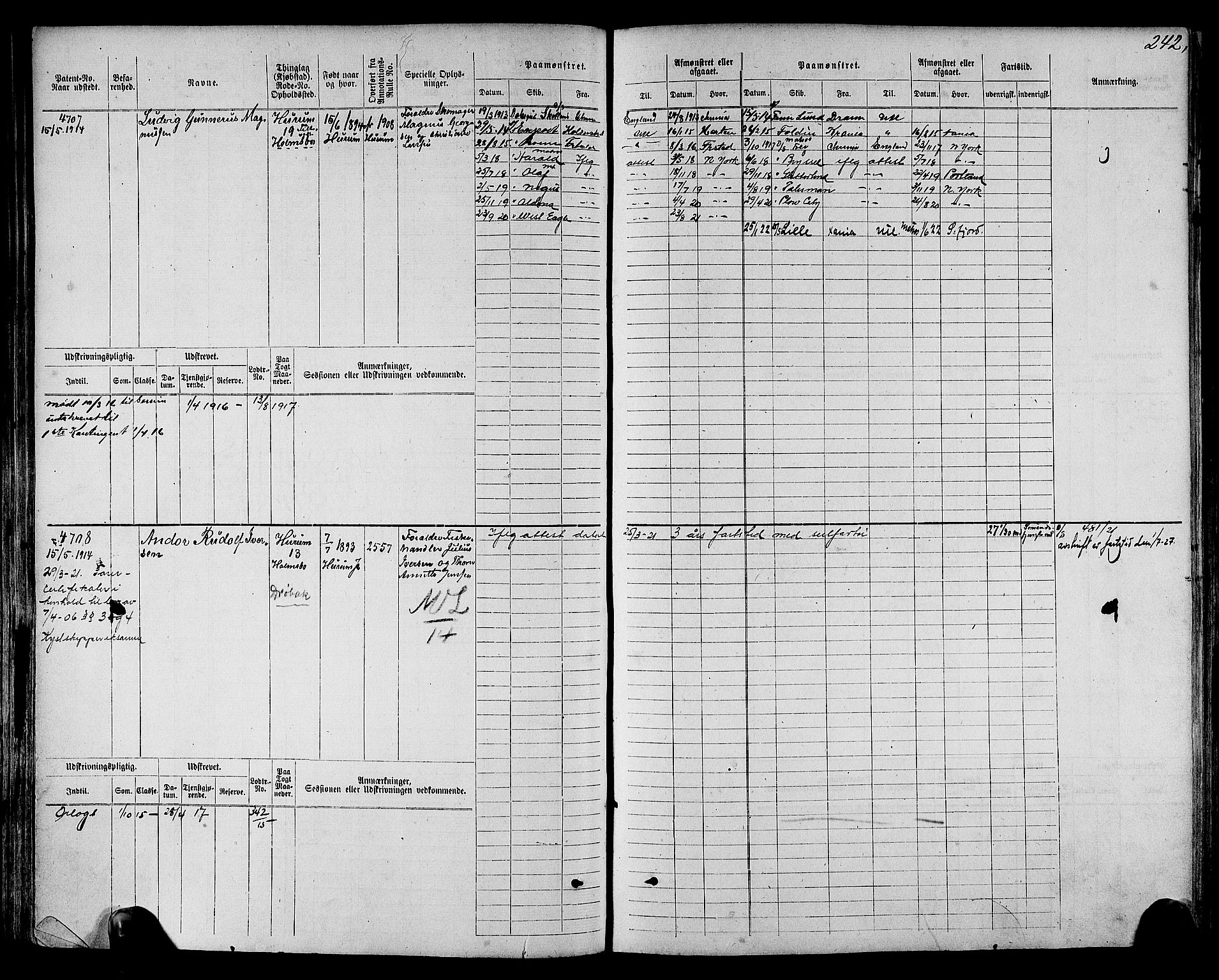 Drammen innrulleringsdistrikt, SAKO/A-781/F/Fc/L0006: Hovedrulle, 1913, p. 93