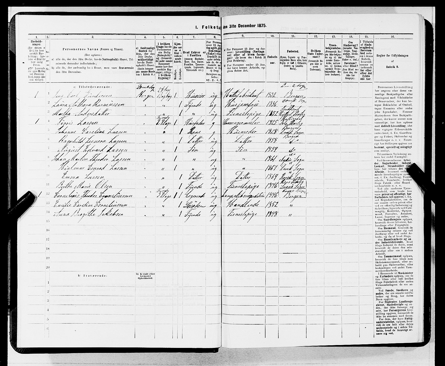 SAB, 1875 census for 1301 Bergen, 1875, p. 2270