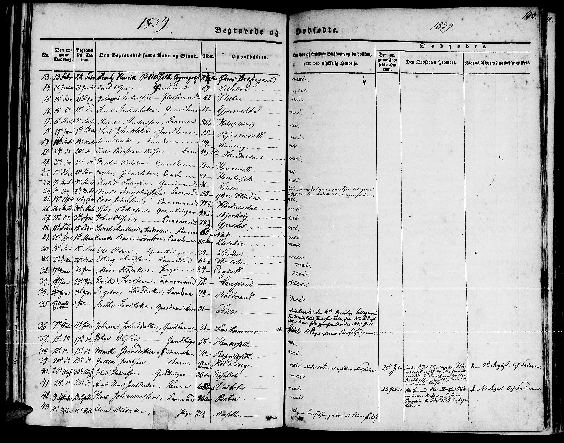 Ministerialprotokoller, klokkerbøker og fødselsregistre - Møre og Romsdal, AV/SAT-A-1454/511/L0139: Parish register (official) no. 511A06, 1831-1850, p. 193