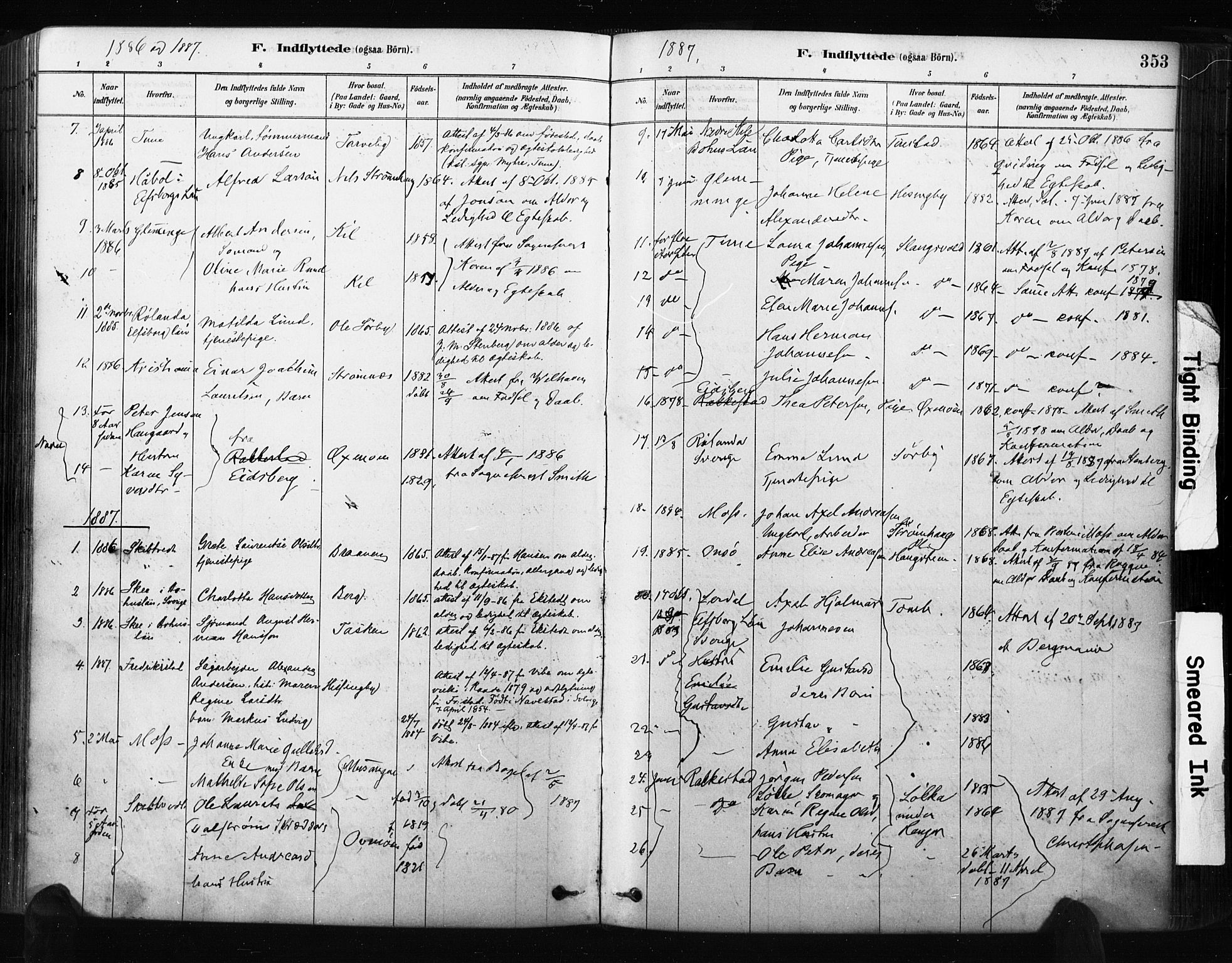 Råde prestekontor kirkebøker, AV/SAO-A-2009/F/Fa/L0007: Parish register (official) no. 7, 1878-1902, p. 353