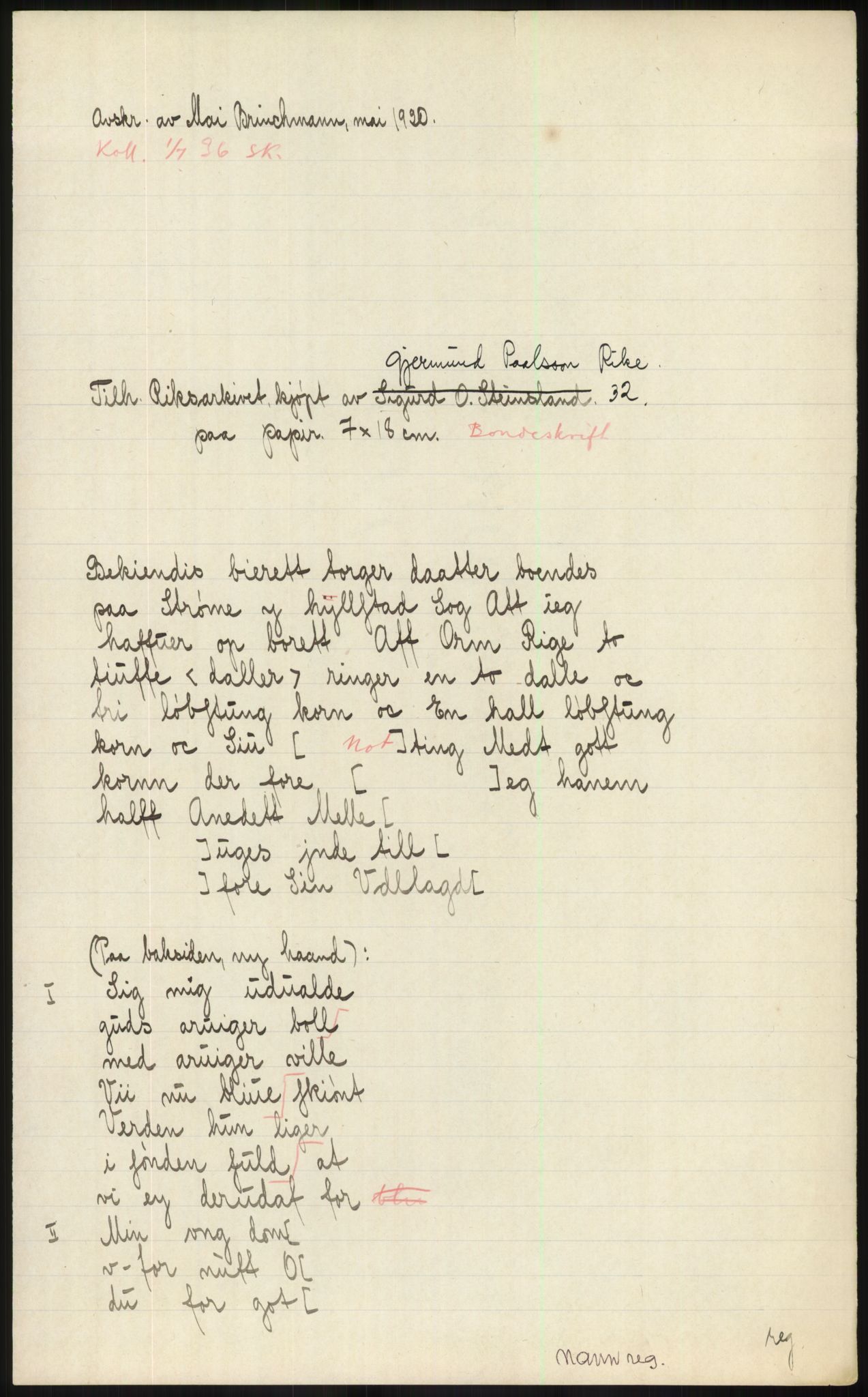 Samlinger til kildeutgivelse, Diplomavskriftsamlingen, AV/RA-EA-4053/H/Ha, p. 260