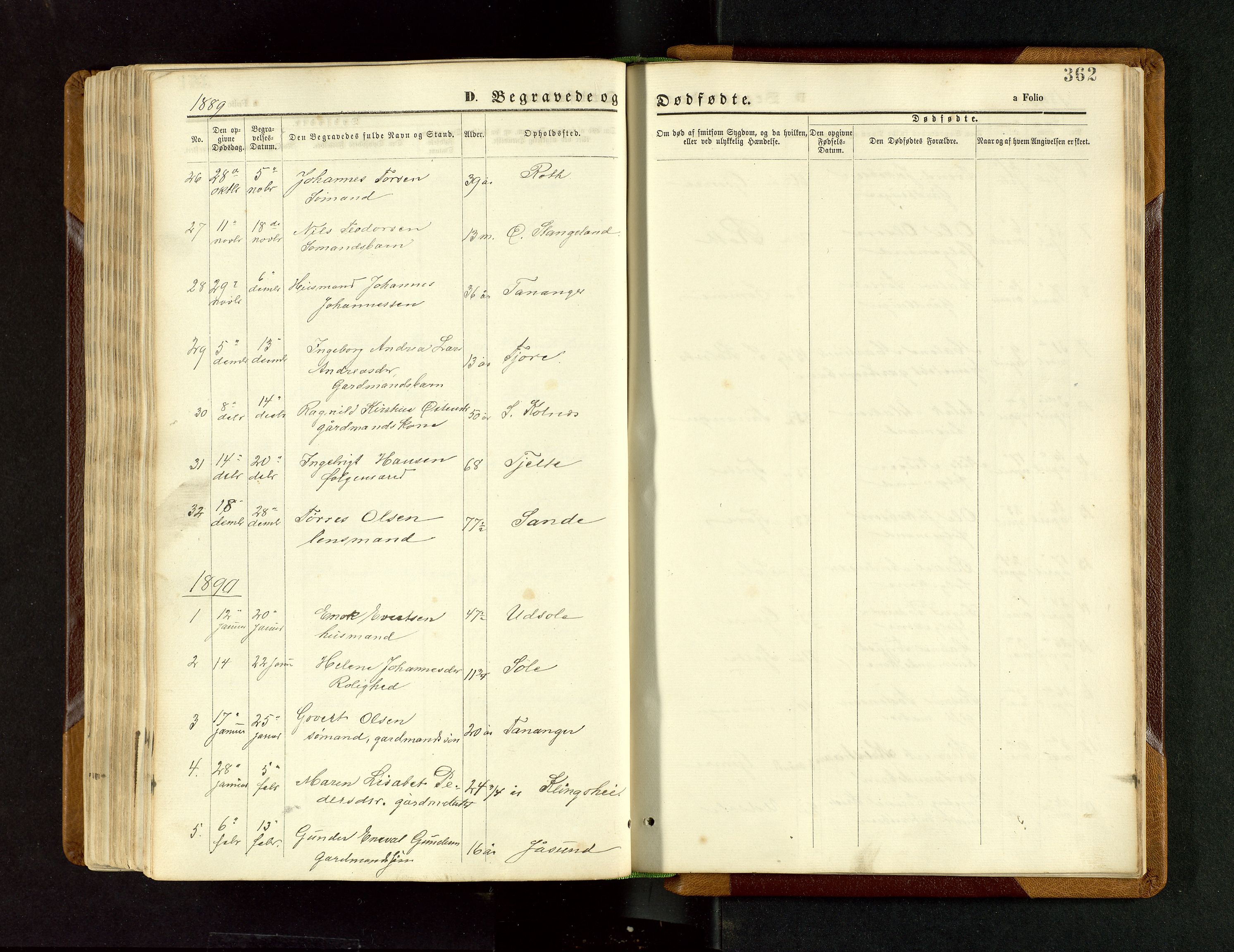 Håland sokneprestkontor, SAST/A-101802/001/30BB/L0003: Parish register (copy) no. B 3, 1873-1893, p. 362