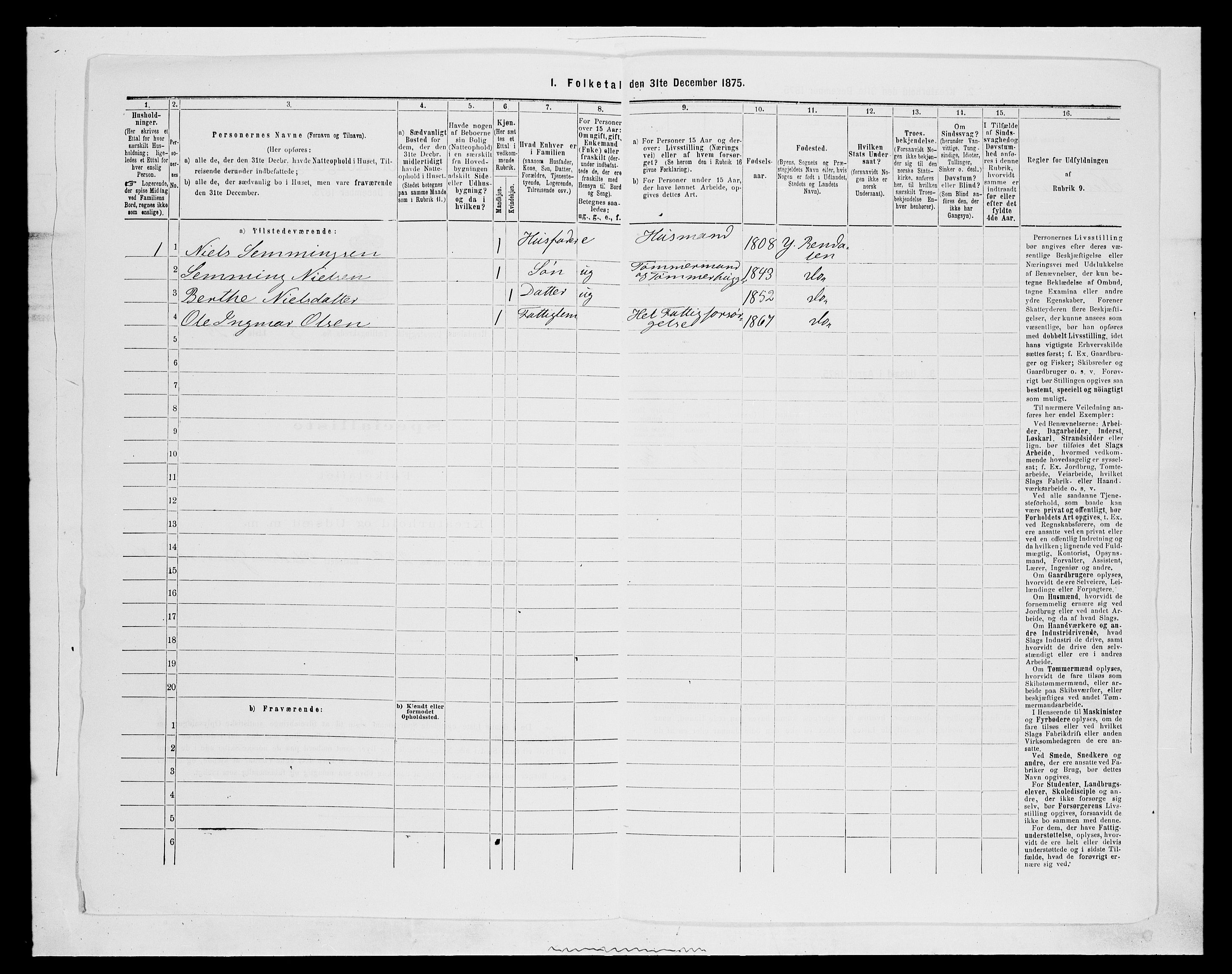 SAH, 1875 census for 0432P Rendalen, 1875, p. 395