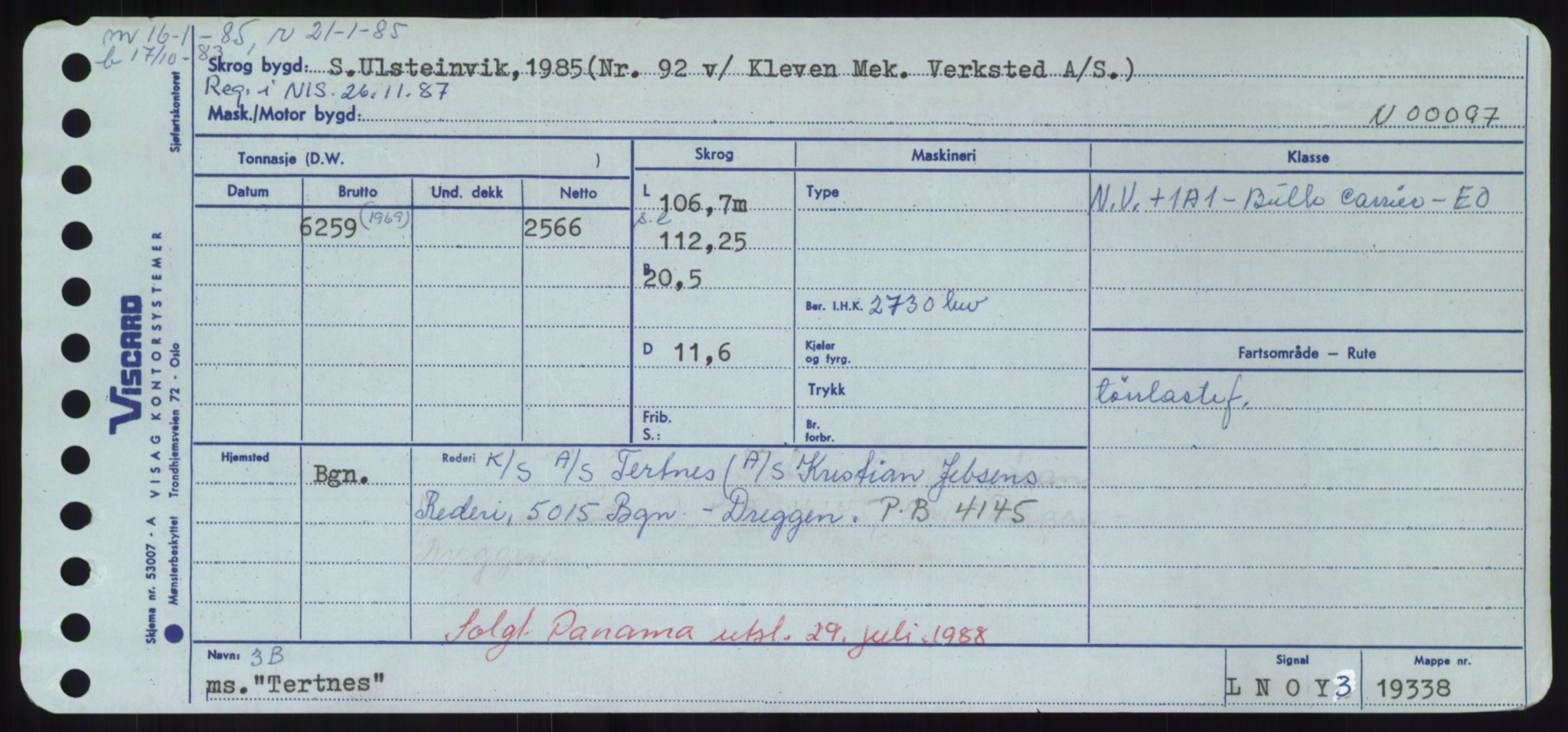 Sjøfartsdirektoratet med forløpere, Skipsmålingen, RA/S-1627/H/Hd/L0038: Fartøy, T-Th, p. 509