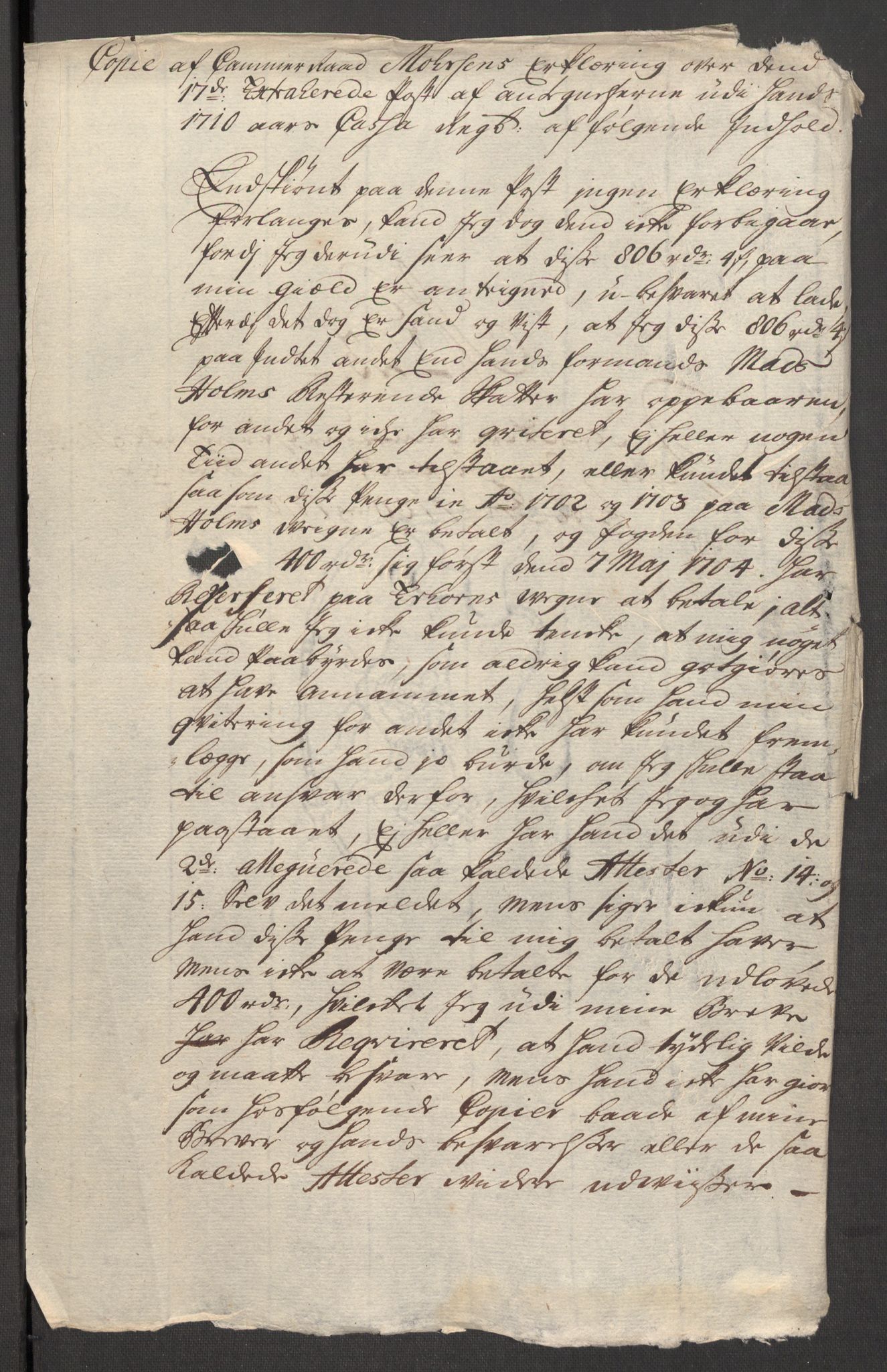 Rentekammeret inntil 1814, Reviderte regnskaper, Fogderegnskap, AV/RA-EA-4092/R51/L3191: Fogderegnskap Nordhordland og Voss, 1710, p. 385