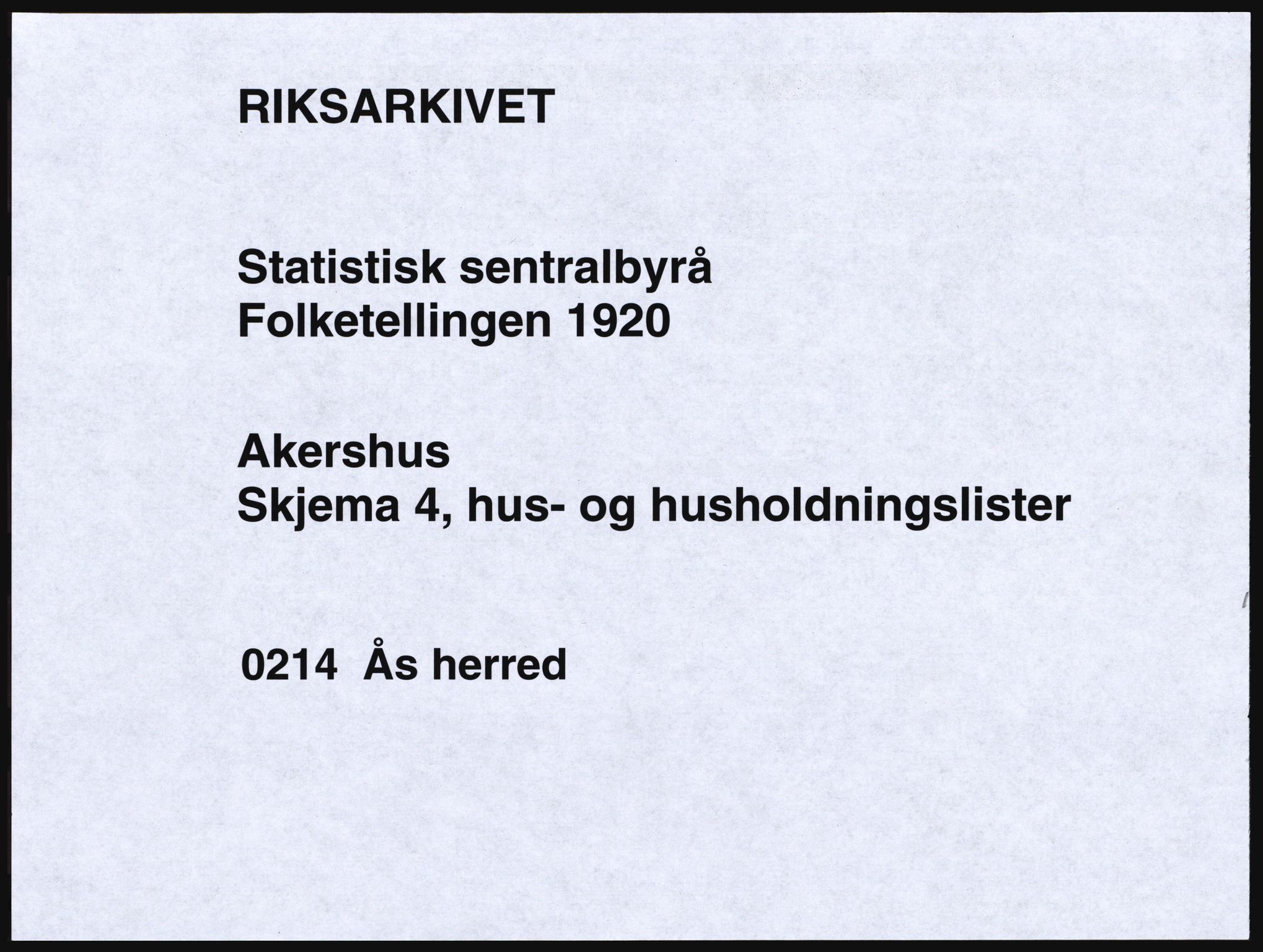 SAO, 1920 census for Ås, 1920, p. 32