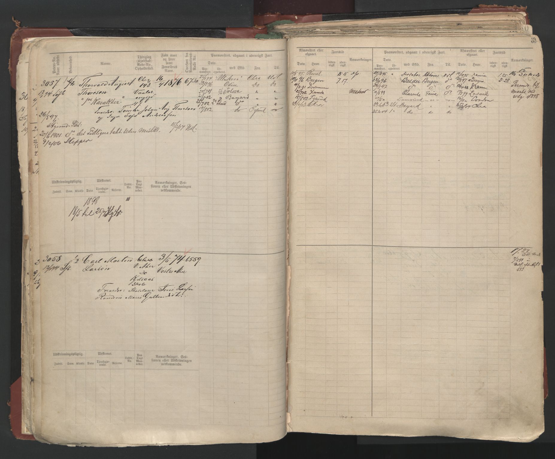 Oslo sjømannskontor, AV/SAO-A-10595/F/Fc/L0003: Hovedrulle, 1893, p. 34b-35a