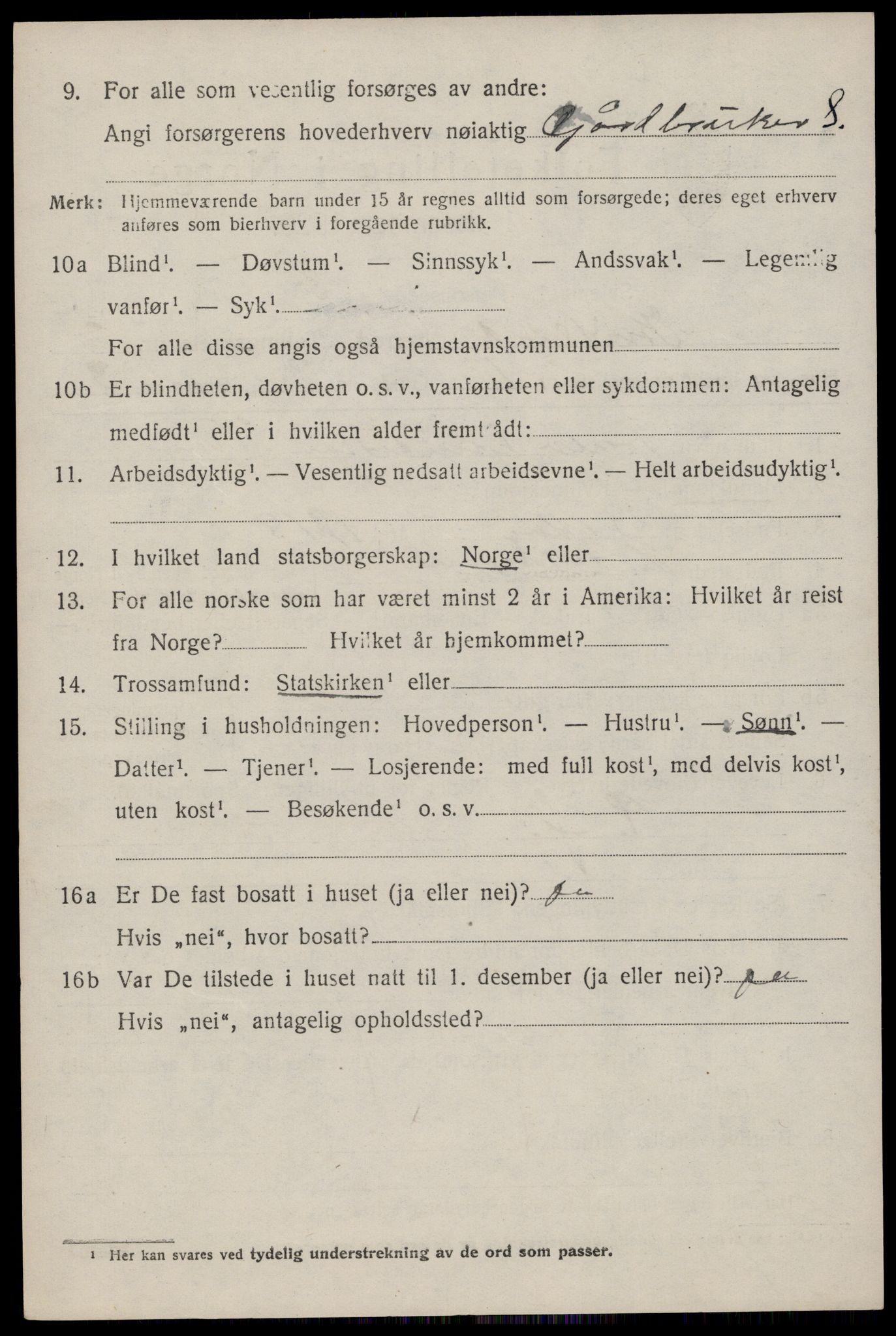 SAKO, 1920 census for Kviteseid, 1920, p. 2084