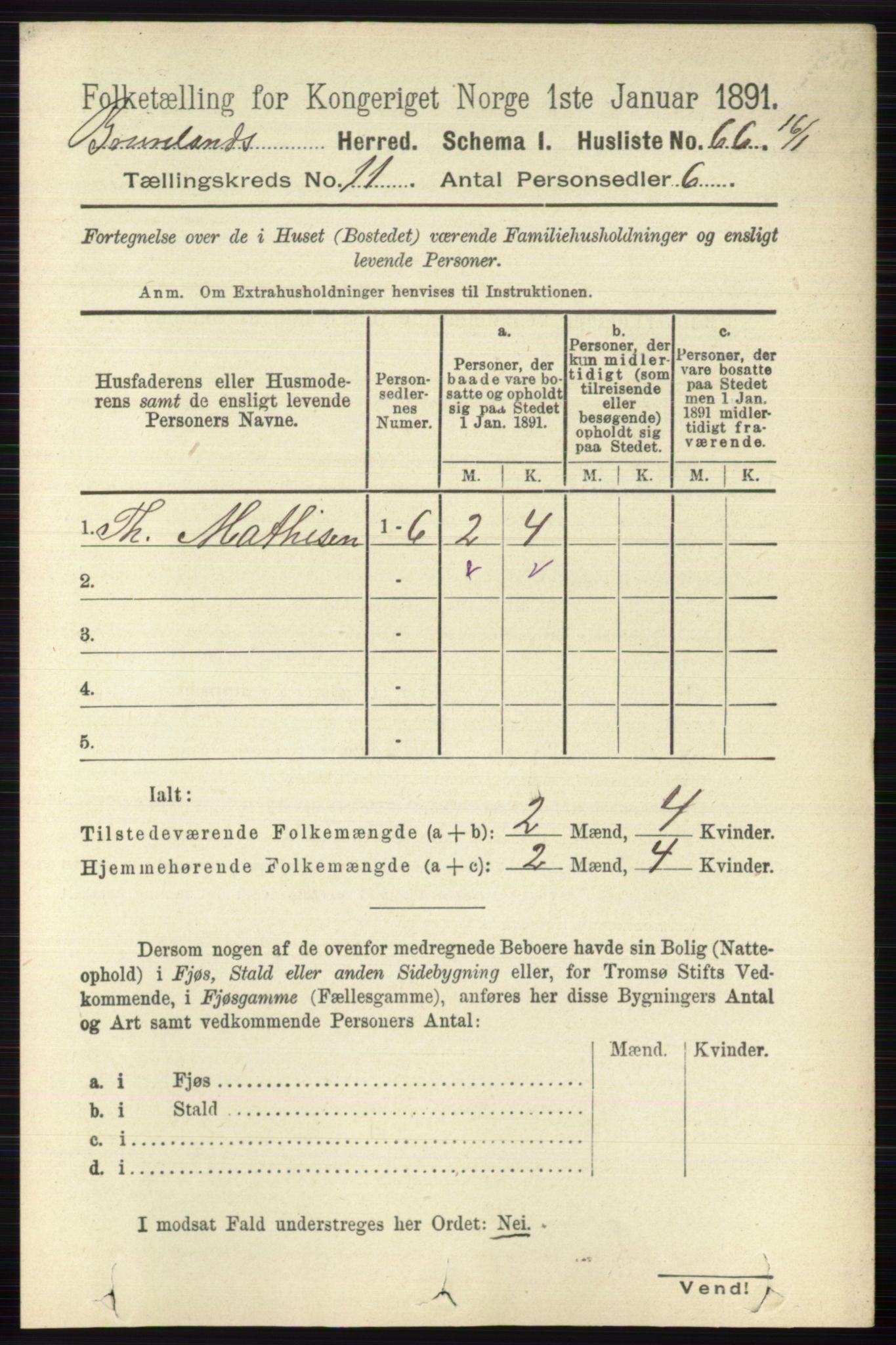 RA, 1891 census for 0726 Brunlanes, 1891, p. 5357