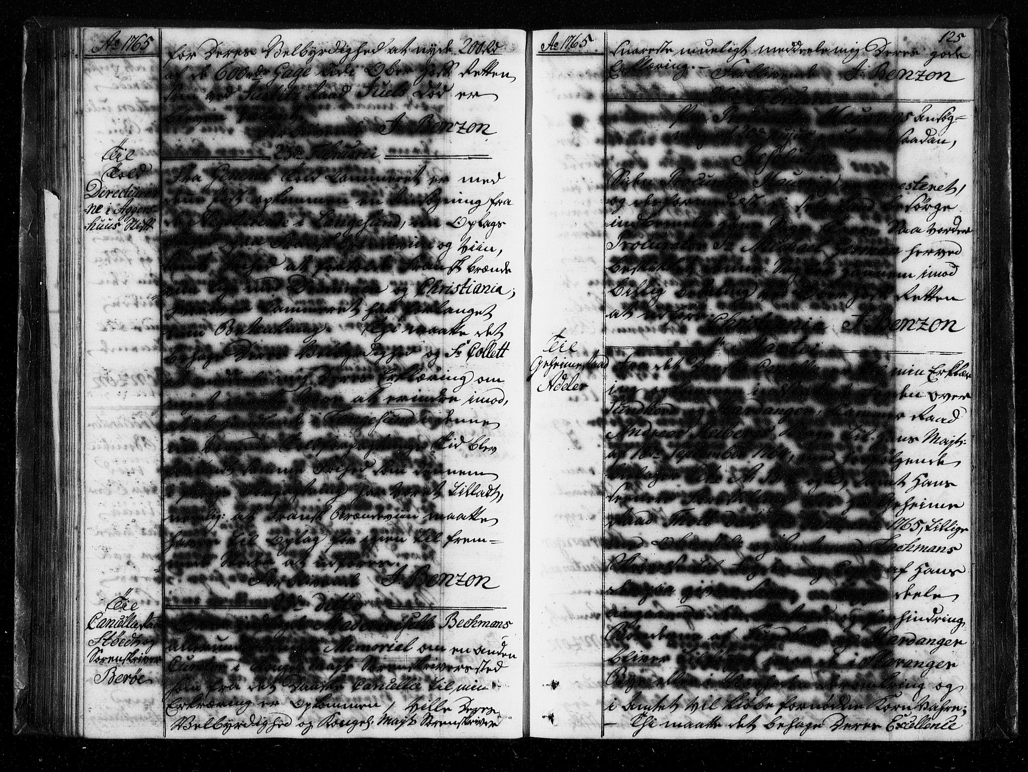 Stattholderembetet 1572-1771, AV/RA-EA-2870/Bf/L0004: Stattholderprotokoll (allmenn kopibok), 1764-1765, p. 124b-125a