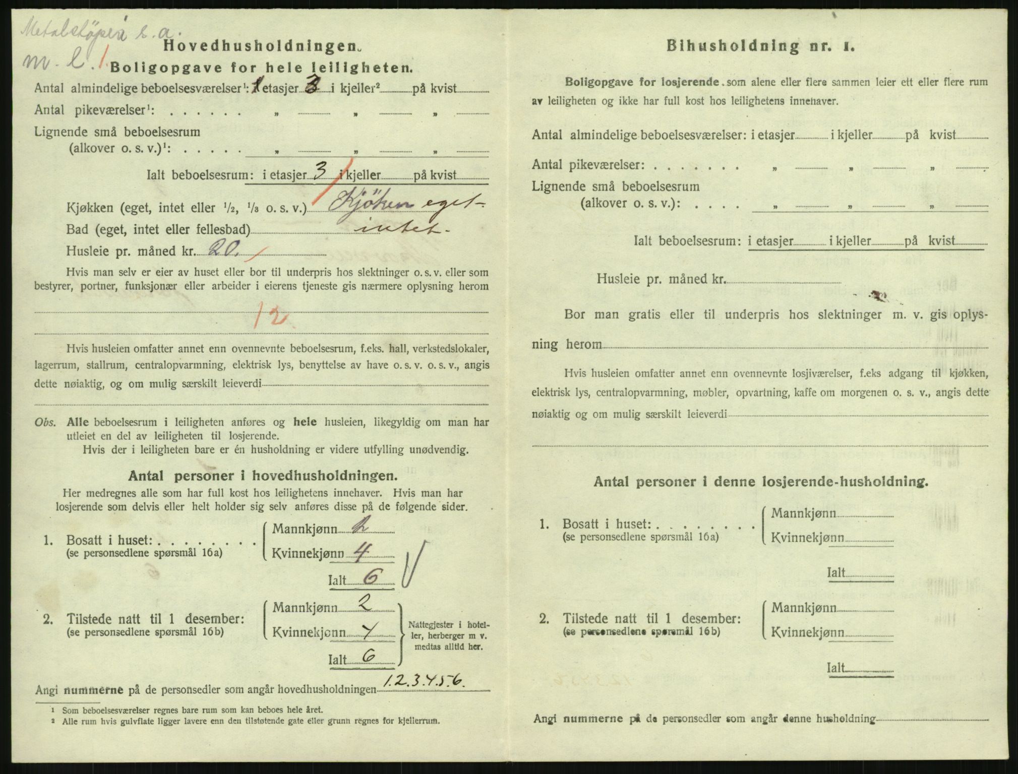 SAH, 1920 census for Gjøvik, 1920, p. 1169