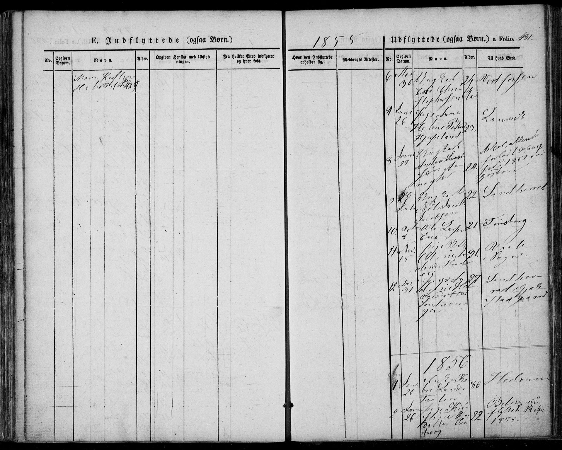Lardal kirkebøker, SAKO/A-350/F/Fa/L0006: Parish register (official) no. I 6, 1835-1860, p. 431