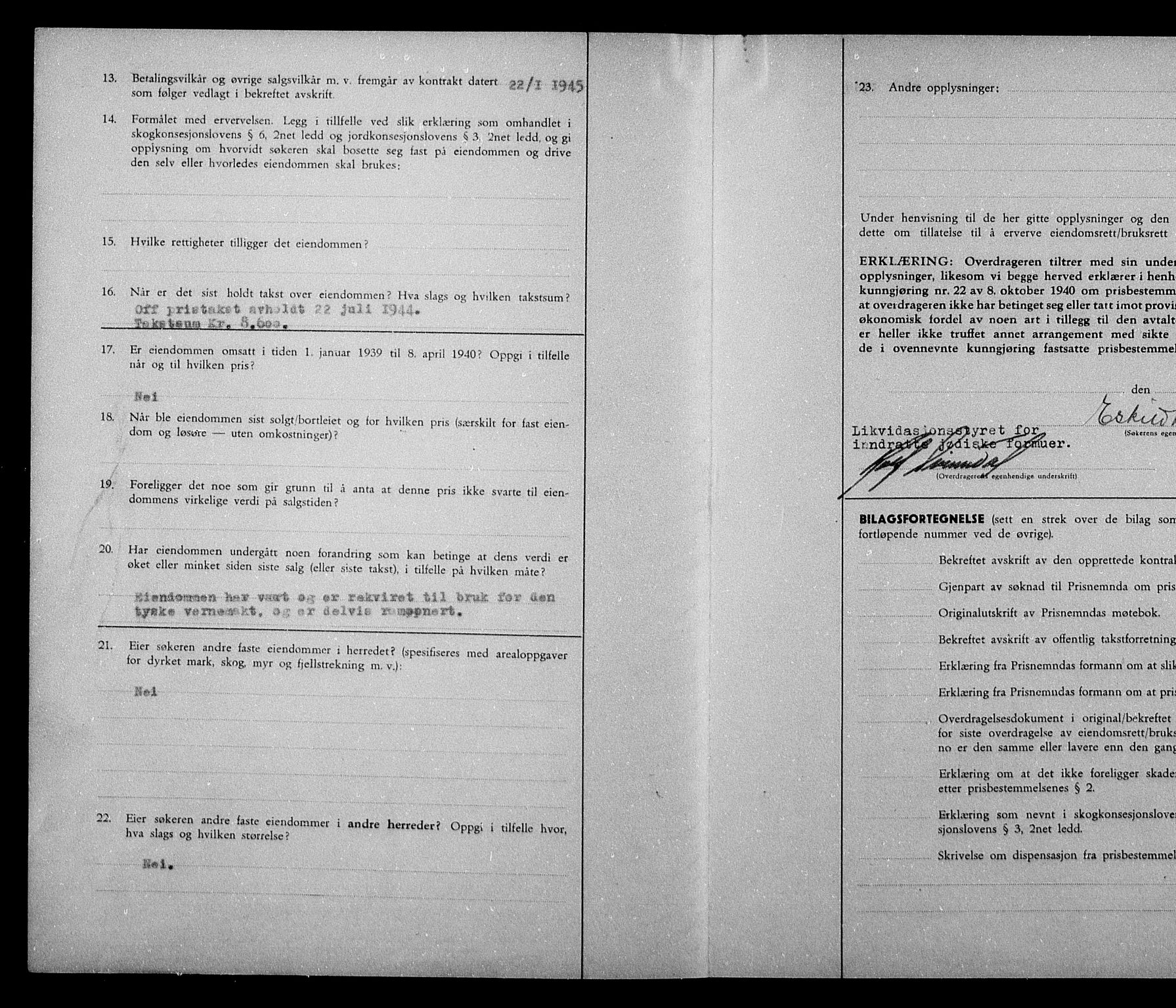 Justisdepartementet, Tilbakeføringskontoret for inndratte formuer, AV/RA-S-1564/H/Hc/Hca/L0894: --, 1945-1947, p. 167