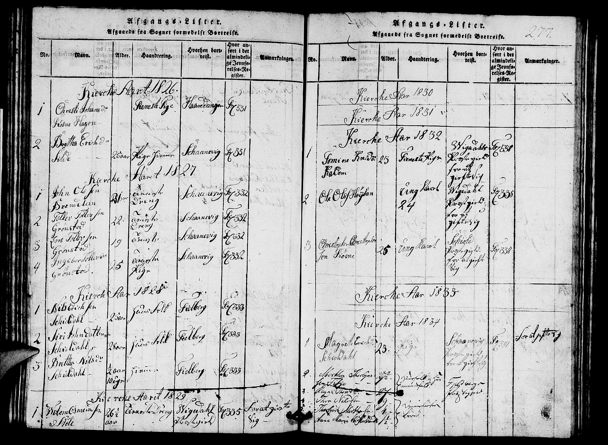Etne sokneprestembete, AV/SAB-A-75001/H/Hab: Parish register (copy) no. A 1, 1815-1849, p. 277