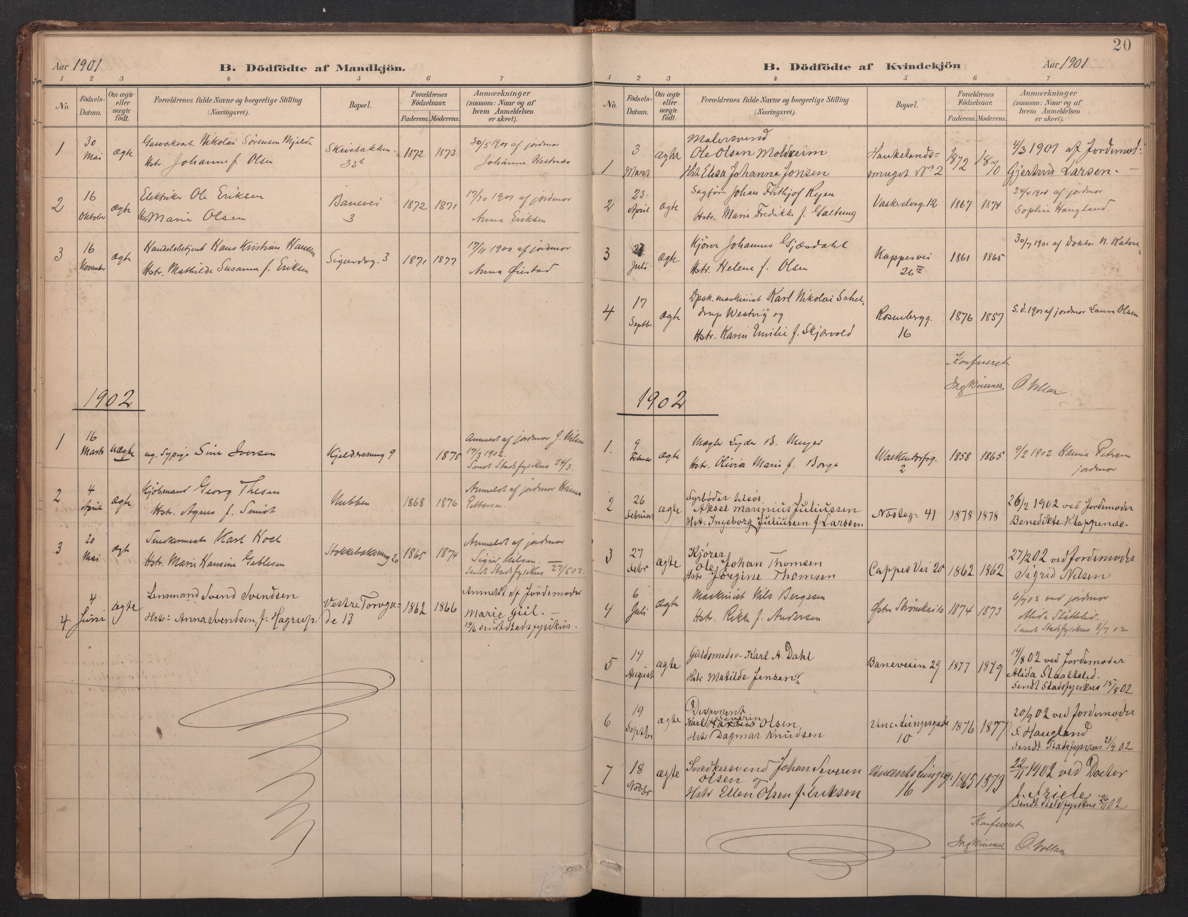 Domkirken sokneprestembete, SAB/A-74801/H/Haa/L0049: Parish register (official) no. G 1, 1882-1922, p. 19b-20a