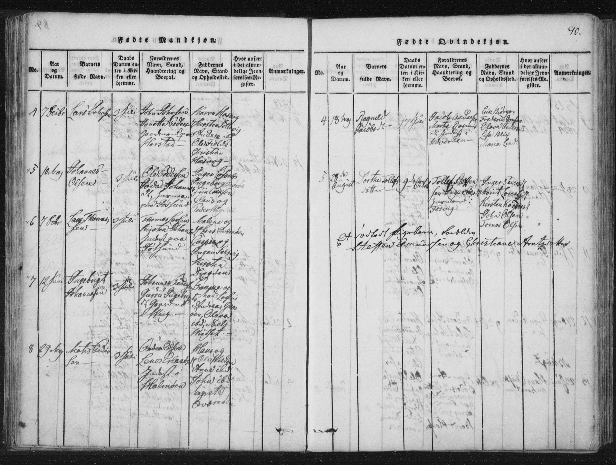 Ministerialprotokoller, klokkerbøker og fødselsregistre - Nord-Trøndelag, SAT/A-1458/773/L0609: Parish register (official) no. 773A03 /3, 1815-1830, p. 90
