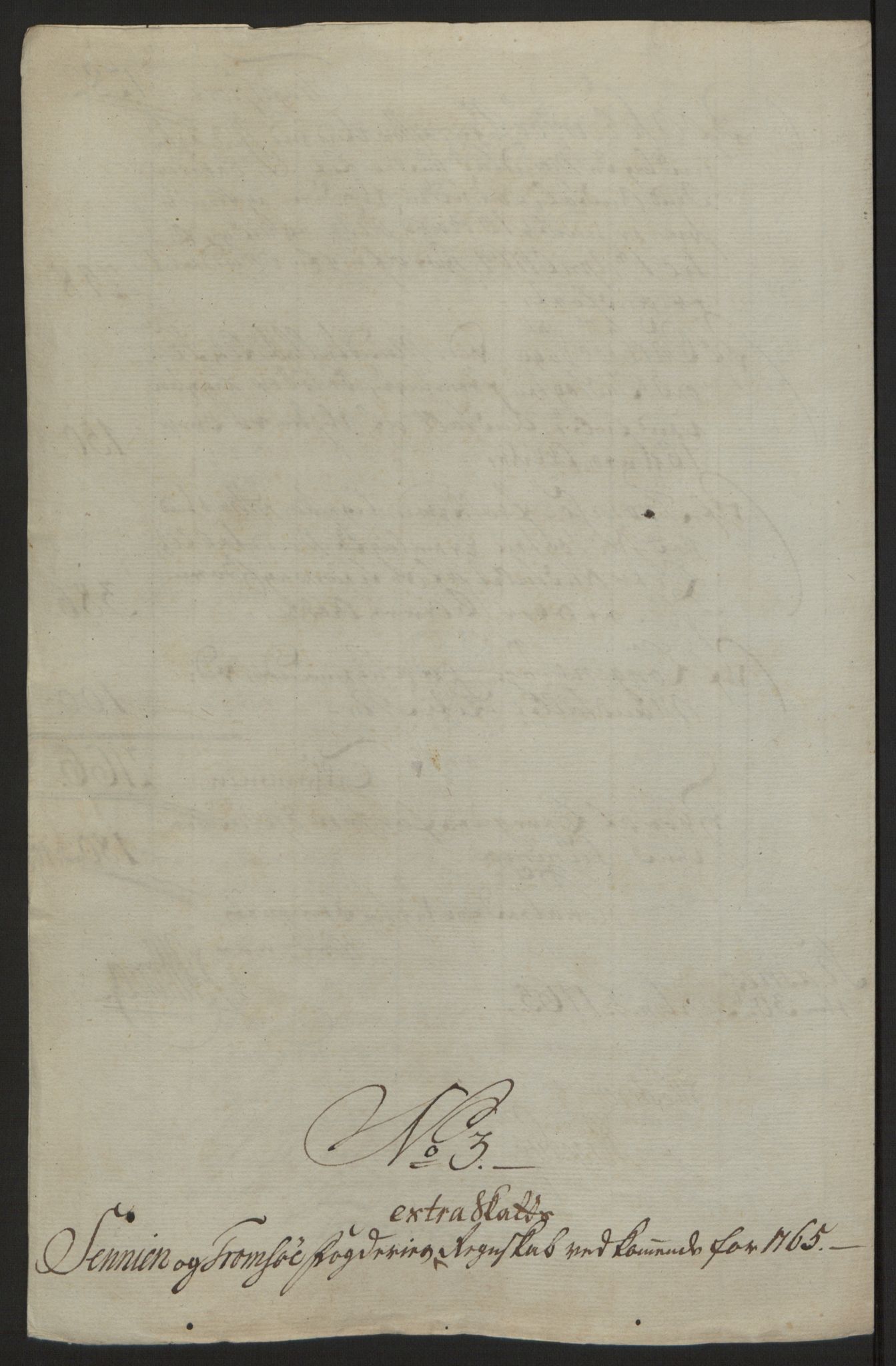 Rentekammeret inntil 1814, Reviderte regnskaper, Fogderegnskap, RA/EA-4092/R68/L4845: Ekstraskatten Senja og Troms, 1762-1765, p. 557