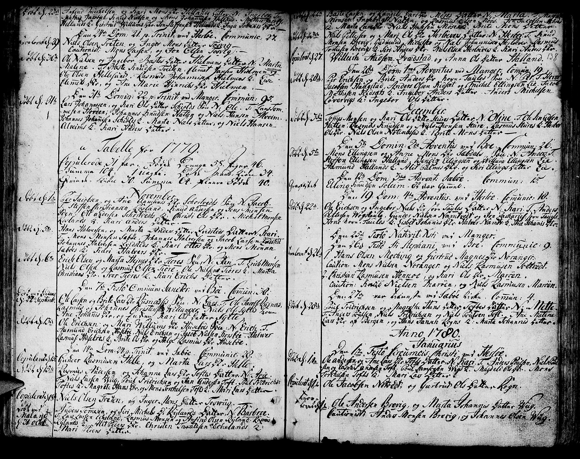 Manger sokneprestembete, SAB/A-76801/H/Haa: Parish register (official) no. A 1, 1759-1791, p. 138