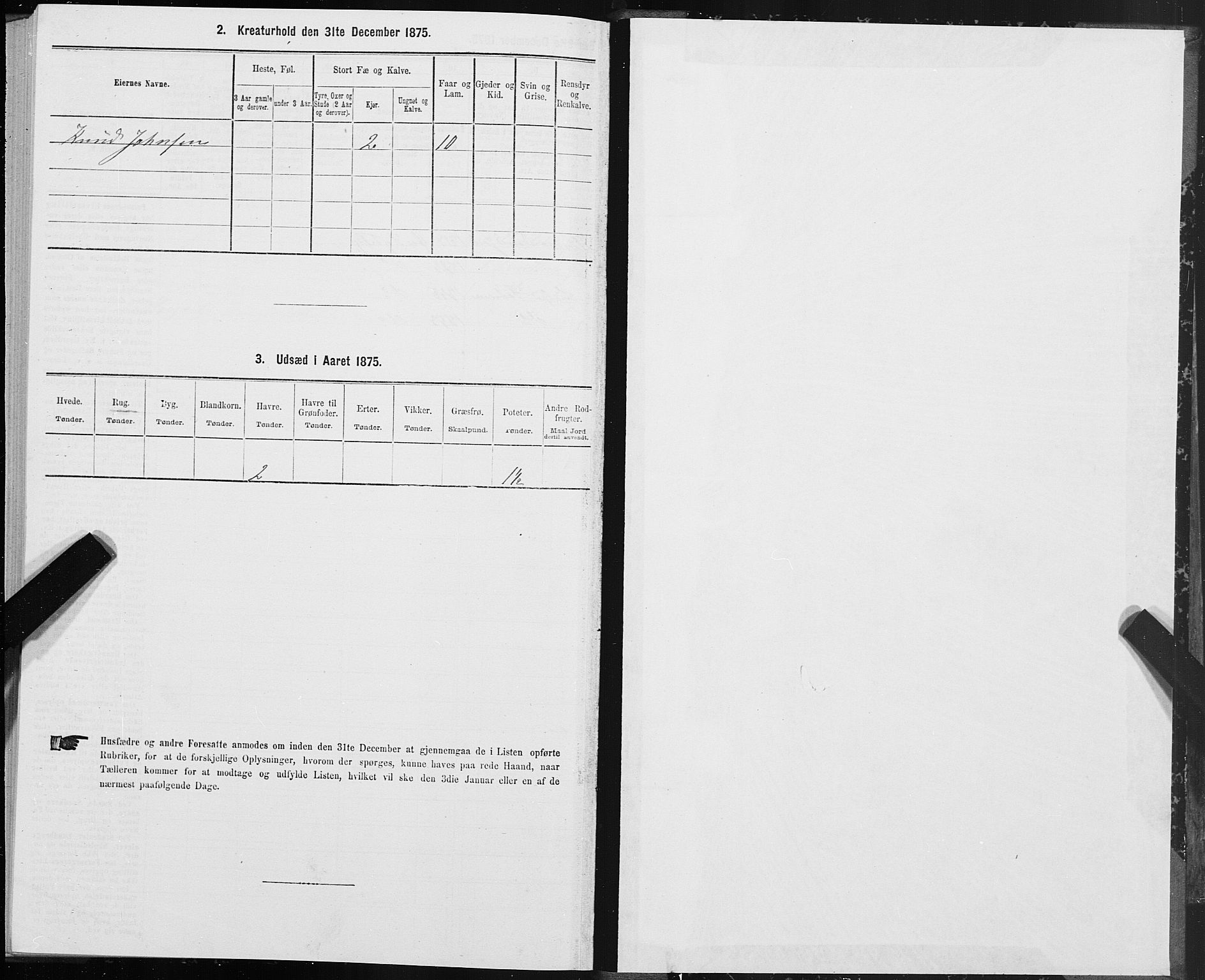 SAT, 1875 census for 1560P Tingvoll, 1875