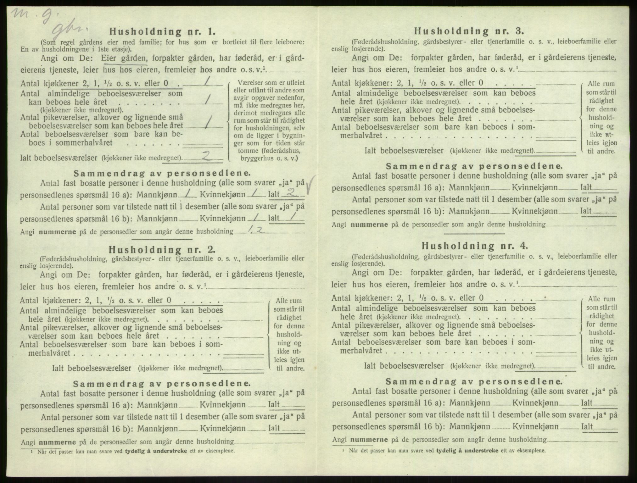 SAB, 1920 census for Askvoll, 1920, p. 535