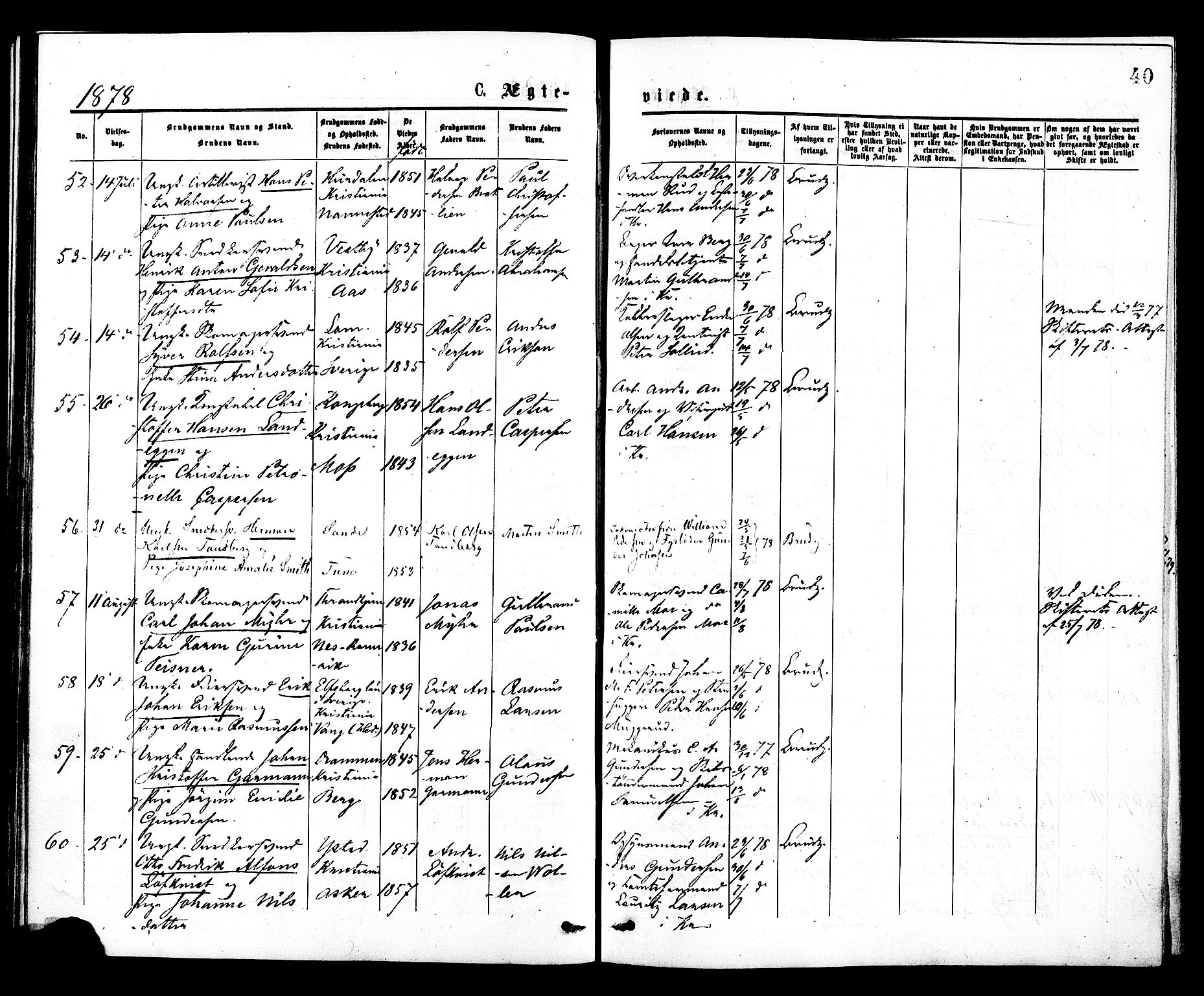 Johannes prestekontor Kirkebøker, AV/SAO-A-10852/F/Fa/L0002: Parish register (official) no. 2, 1875-1882, p. 40