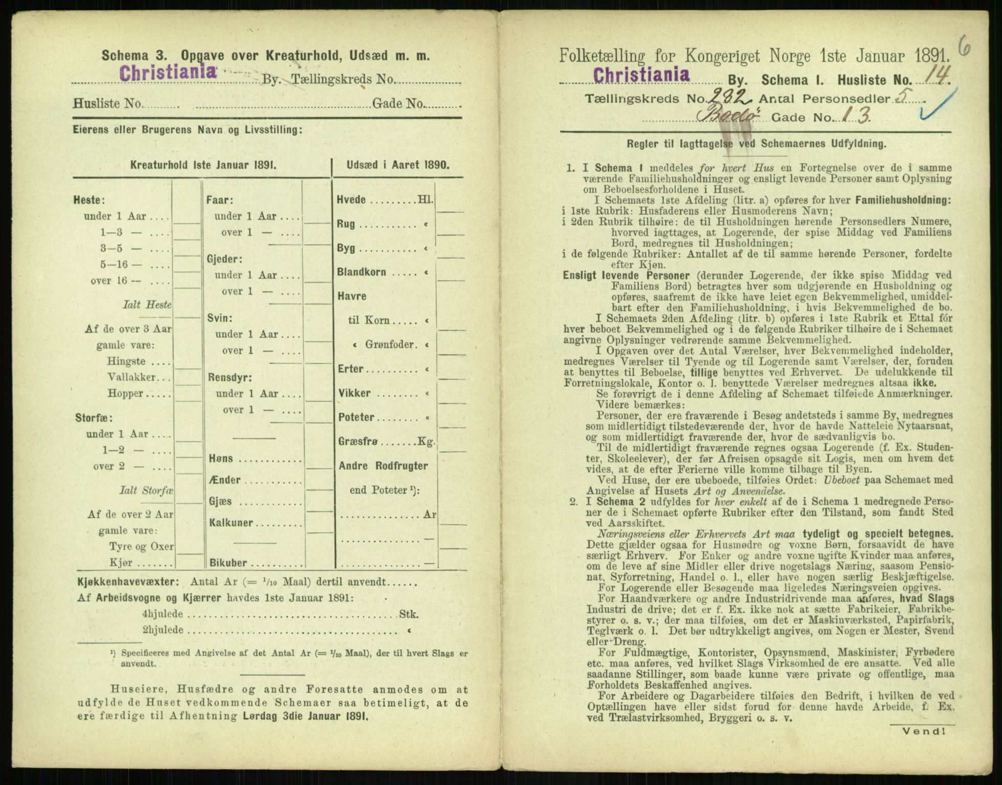 RA, 1891 census for 0301 Kristiania, 1891, p. 142851