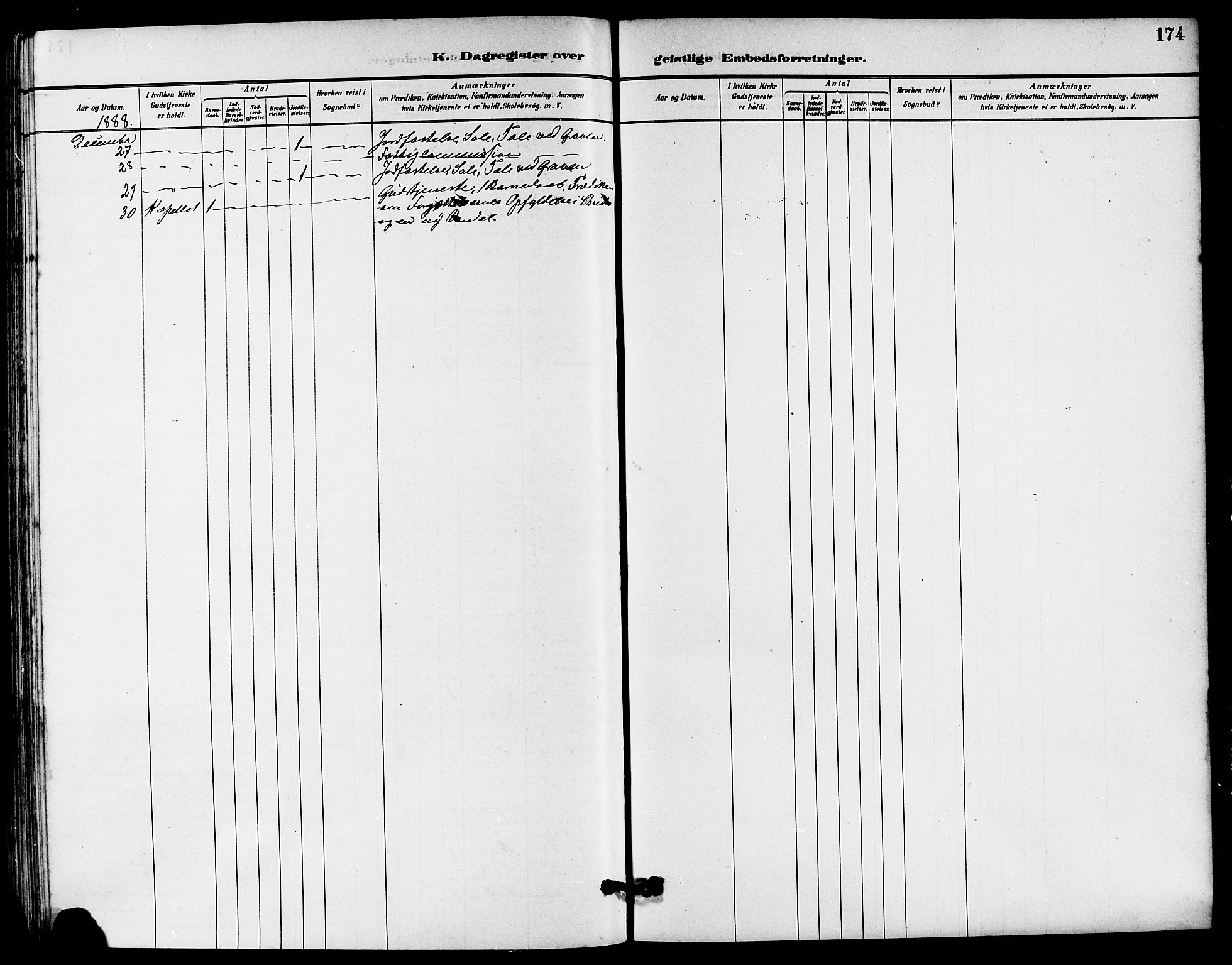 Håland sokneprestkontor, AV/SAST-A-101802/001/30BA/L0010: Parish register (official) no. A 9, 1883-1888, p. 174