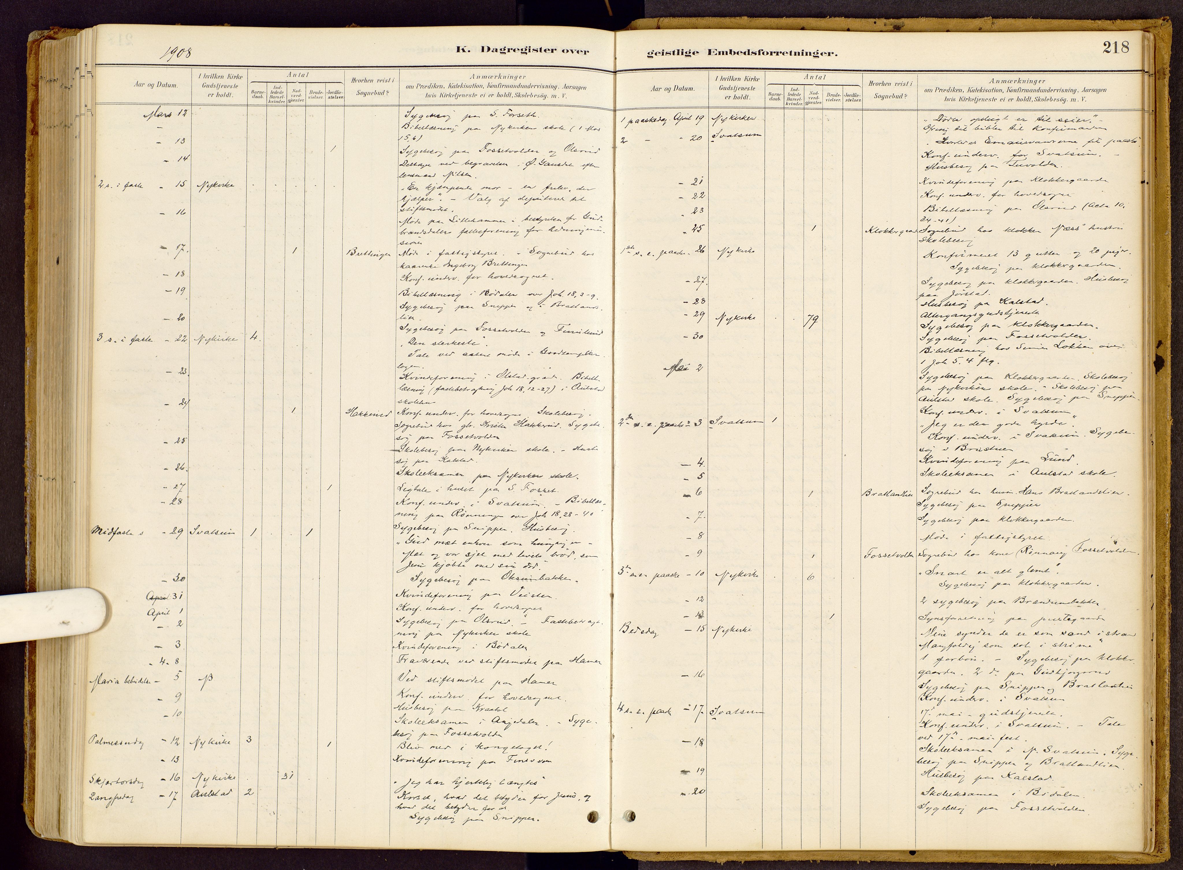 Vestre Gausdal prestekontor, AV/SAH-PREST-094/H/Ha/Haa/L0002: Parish register (official) no. 2, 1887-1918, p. 218