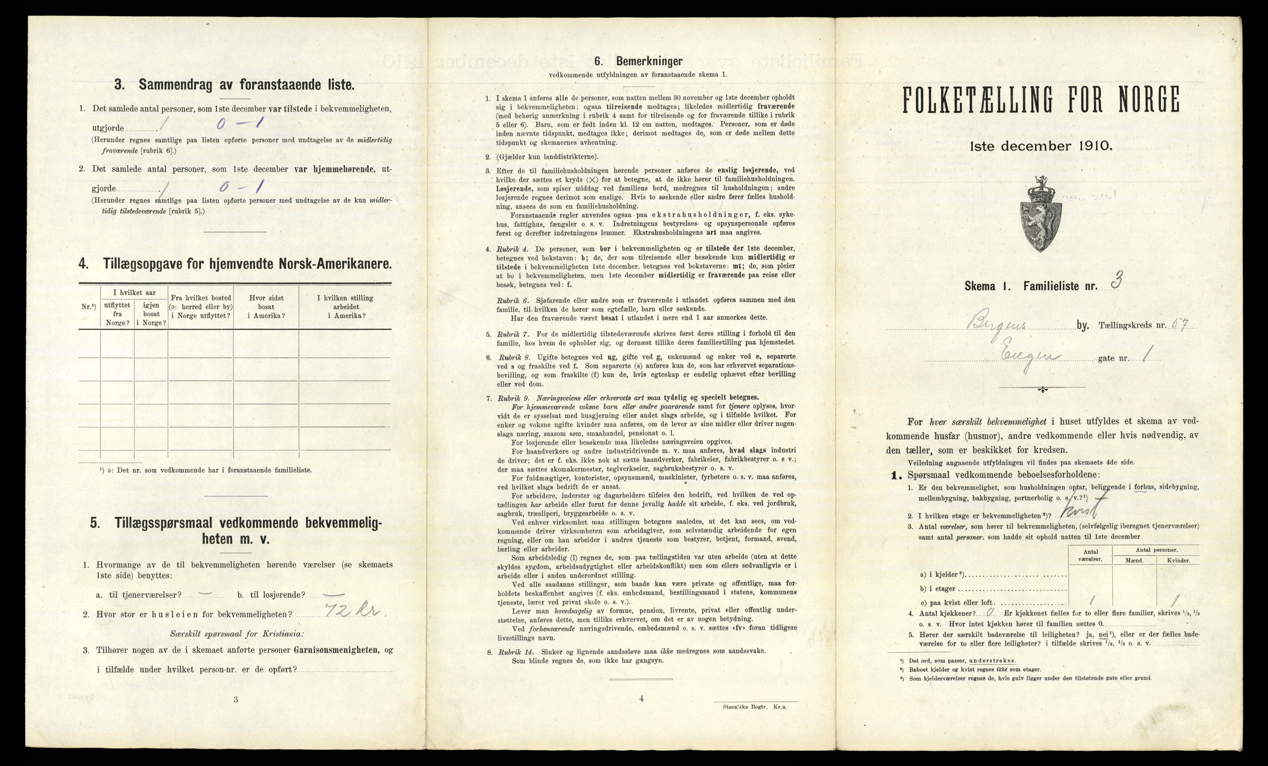 RA, 1910 census for Bergen, 1910, p. 19703