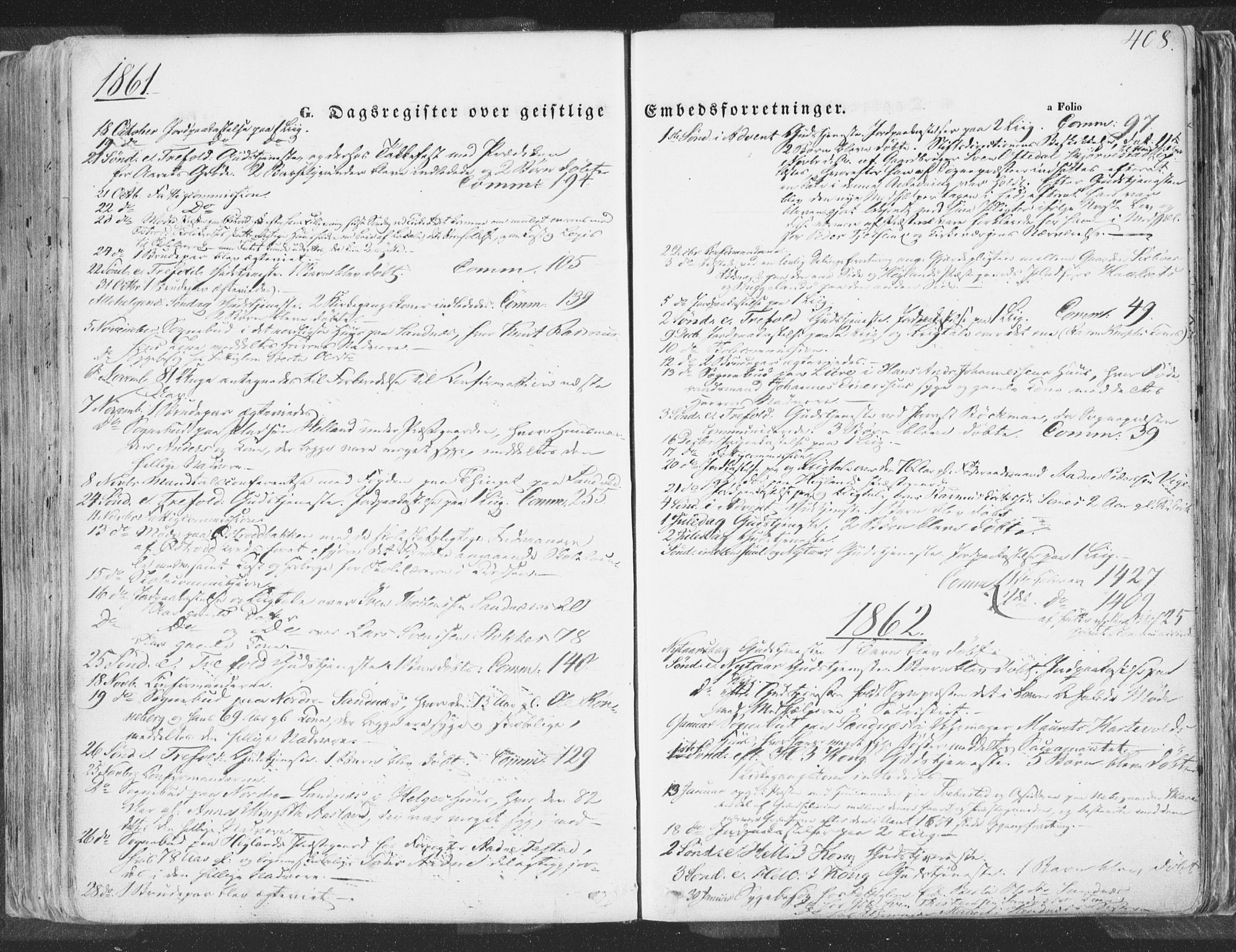 Høyland sokneprestkontor, SAST/A-101799/001/30BA/L0009: Parish register (official) no. A 9.2, 1857-1877, p. 408