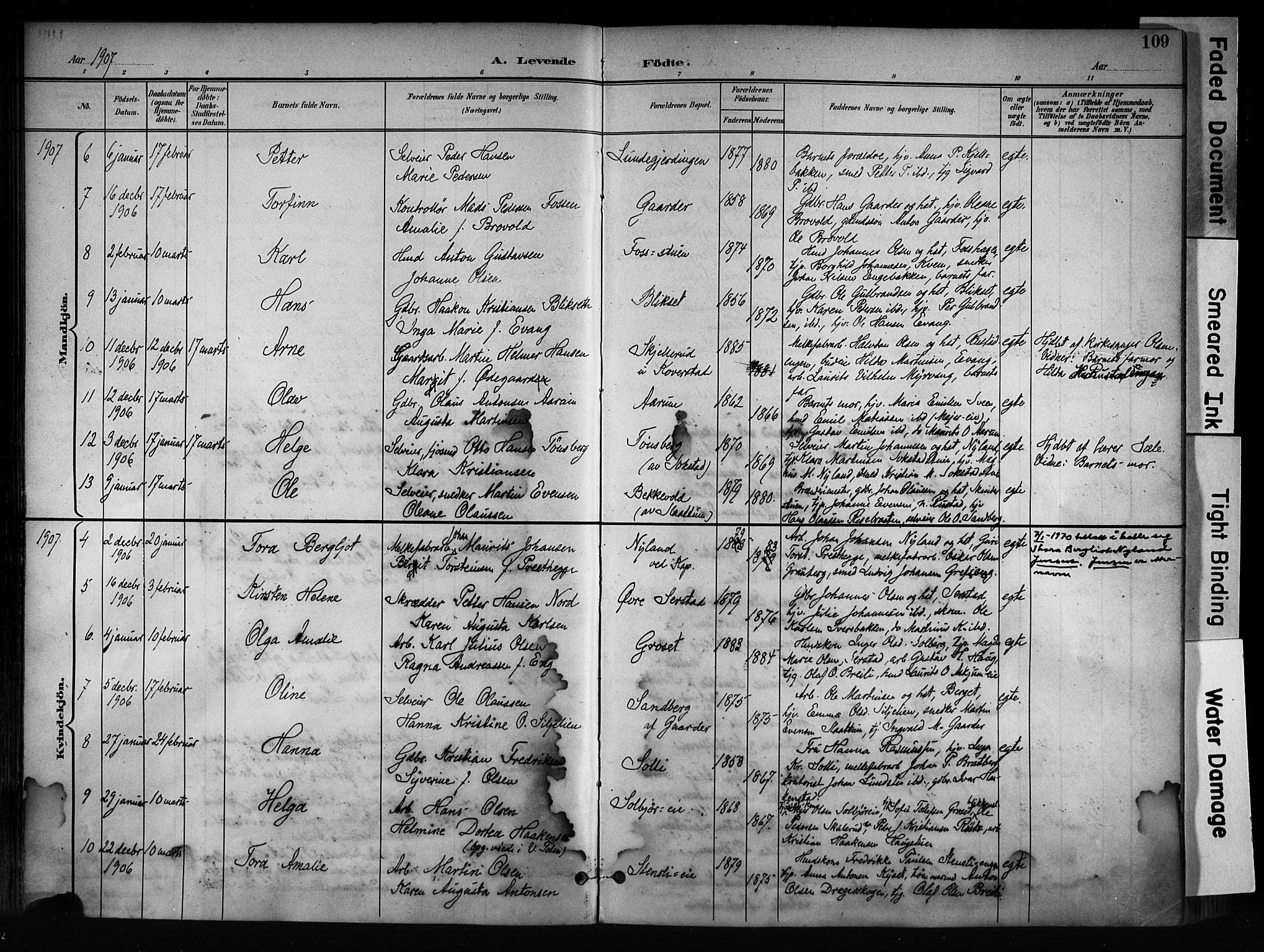 Østre Toten prestekontor, SAH/PREST-104/H/Ha/Haa/L0008: Parish register (official) no. 8, 1897-1909, p. 109