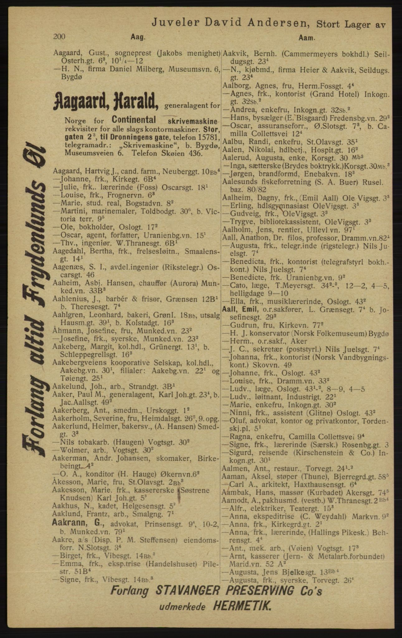 Kristiania/Oslo adressebok, PUBL/-, 1913, p. 210