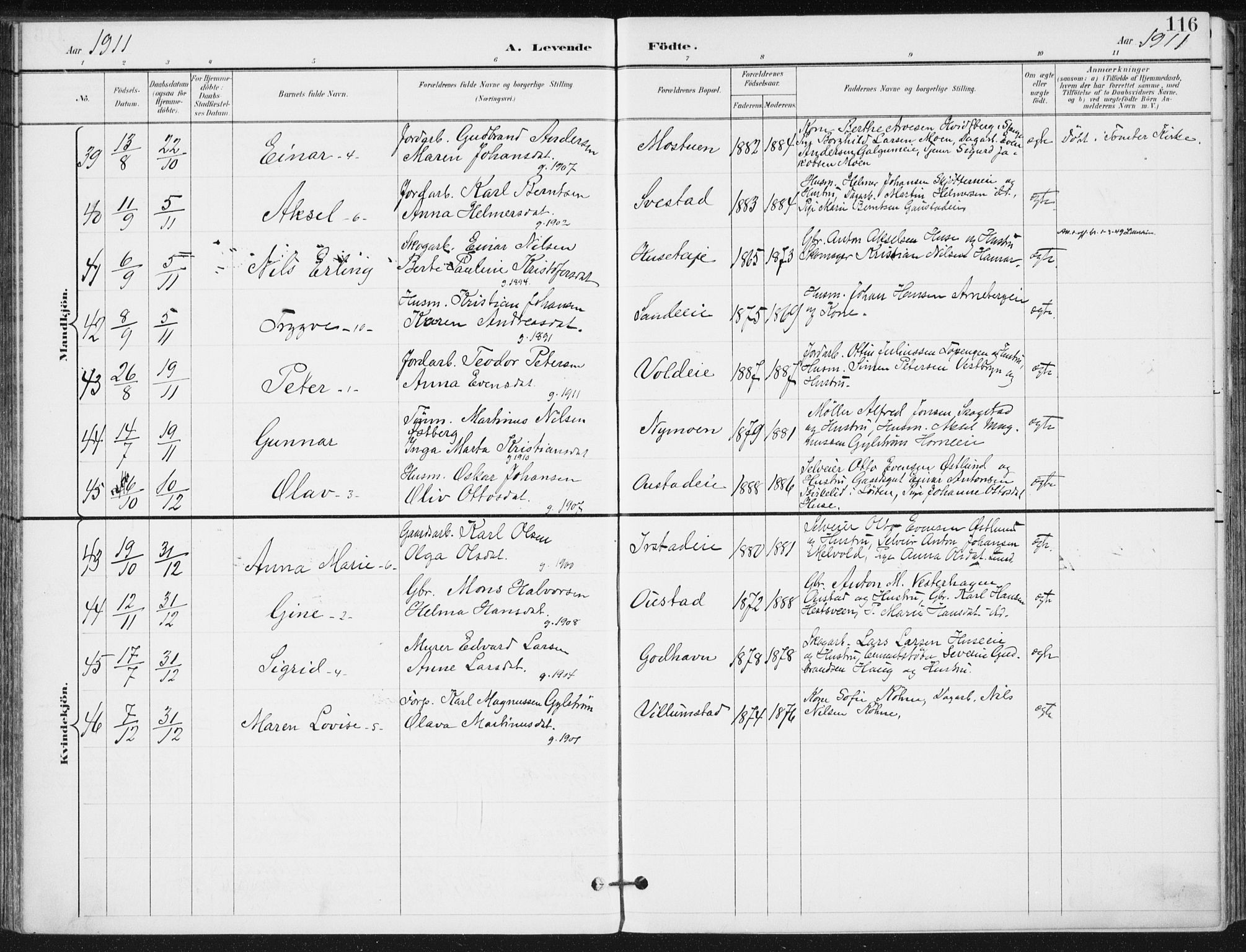 Romedal prestekontor, AV/SAH-PREST-004/K/L0011: Parish register (official) no. 11, 1896-1912, p. 116