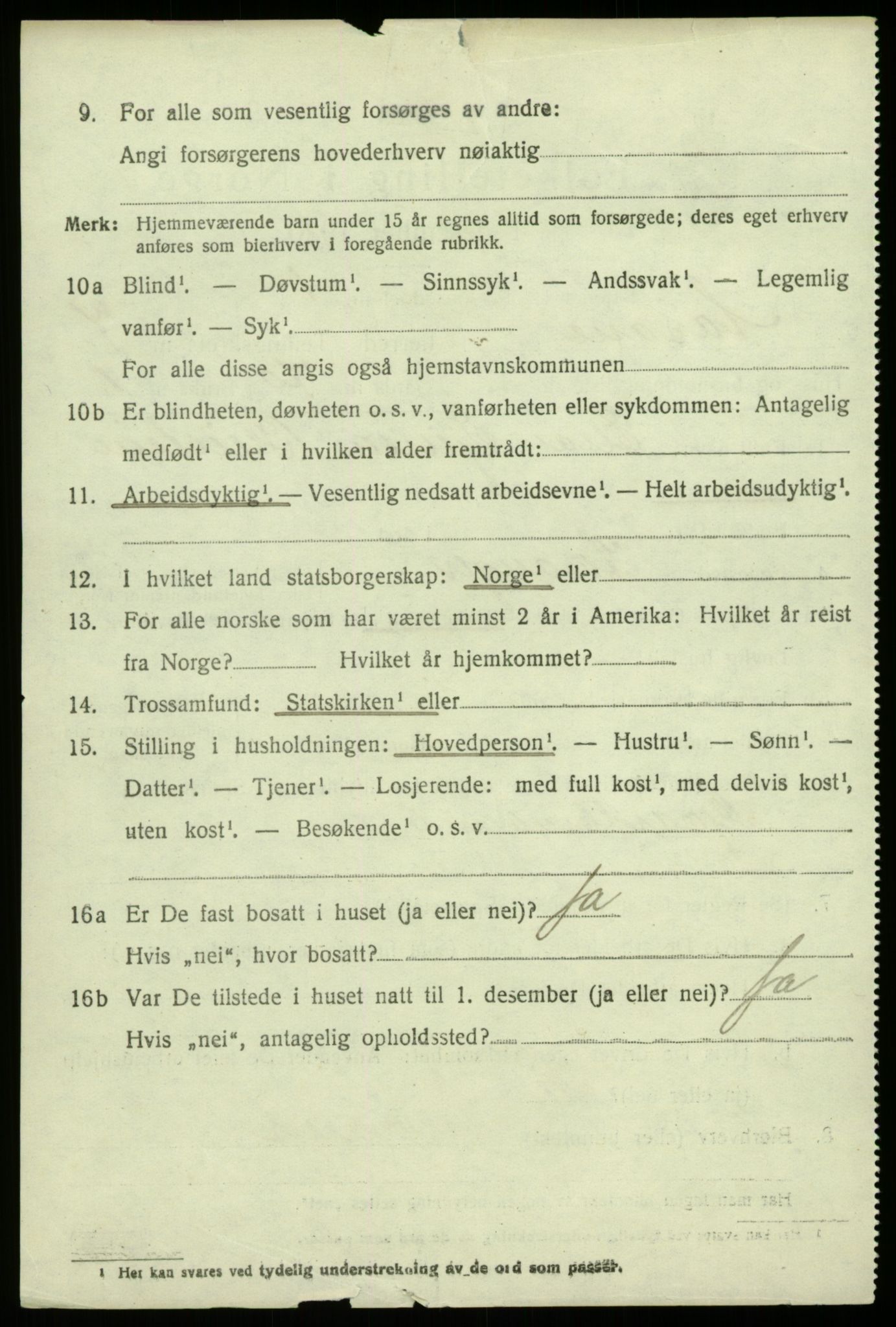 SAB, 1920 census for Åsane, 1920, p. 5106