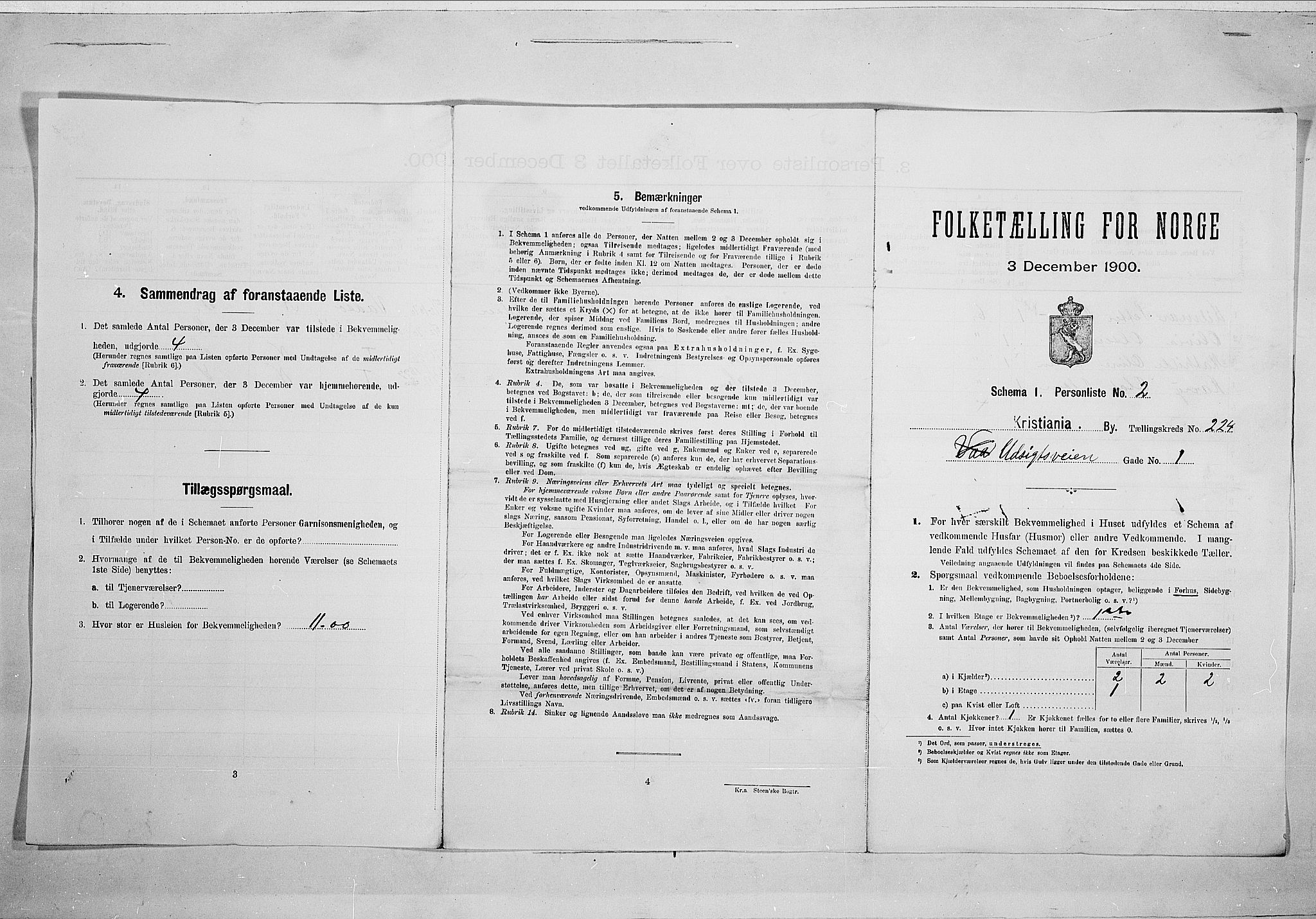 SAO, 1900 census for Kristiania, 1900, p. 106646