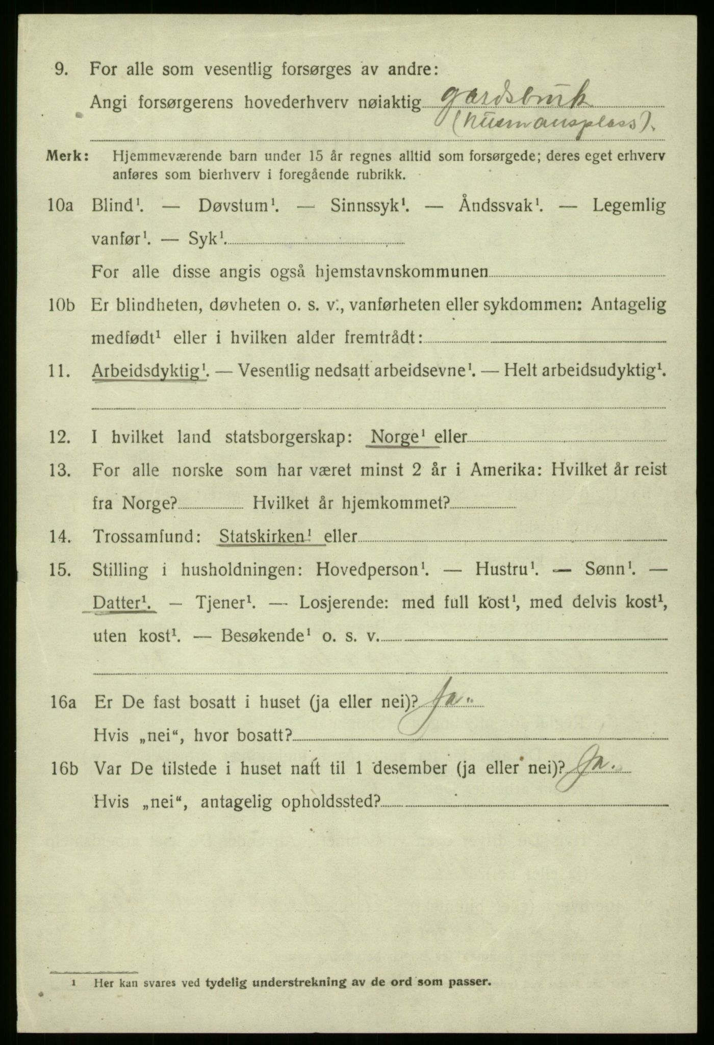 SAB, 1920 census for Eid, 1920, p. 2261