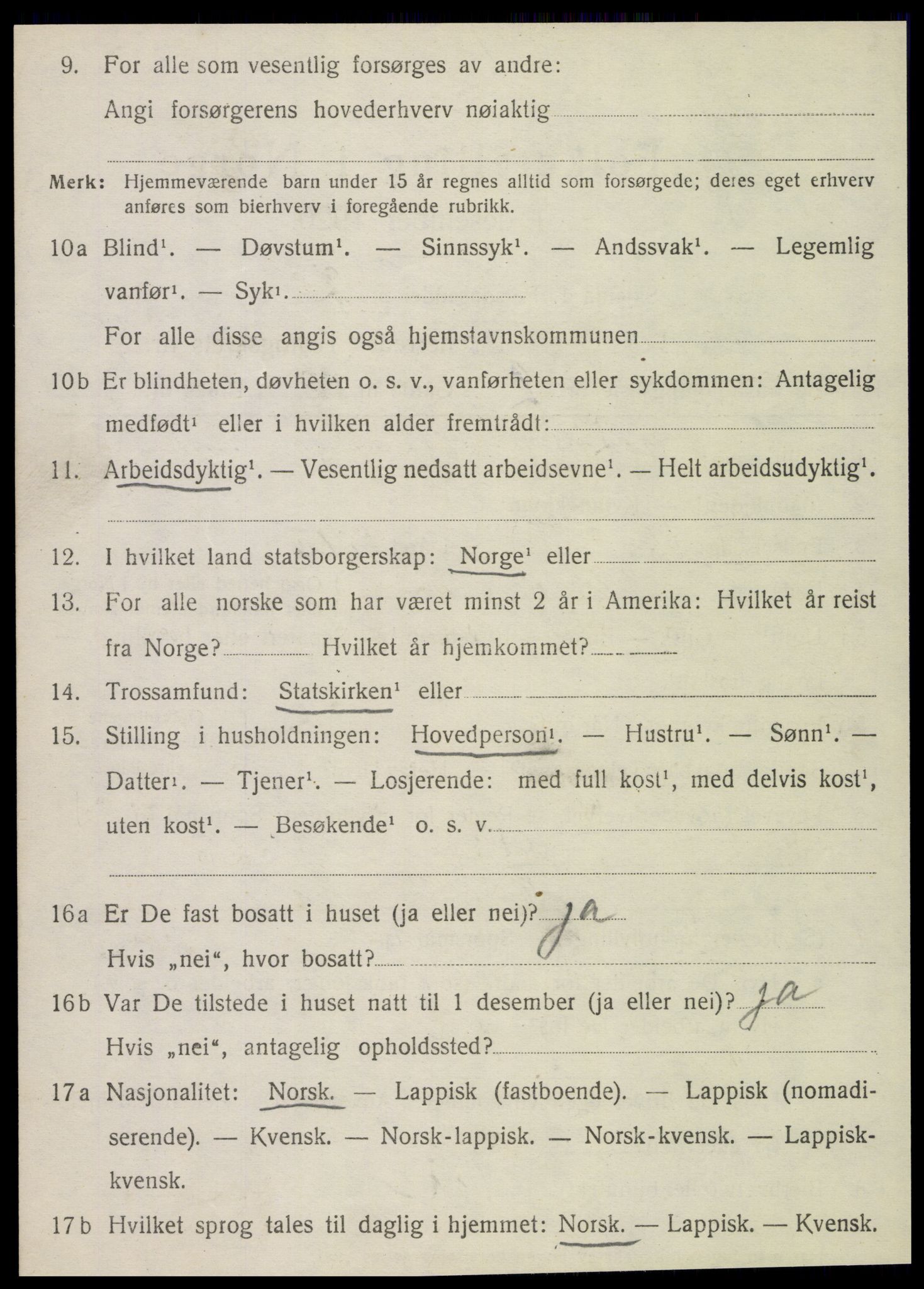 SAT, 1920 census for Leirfjord, 1920, p. 2514