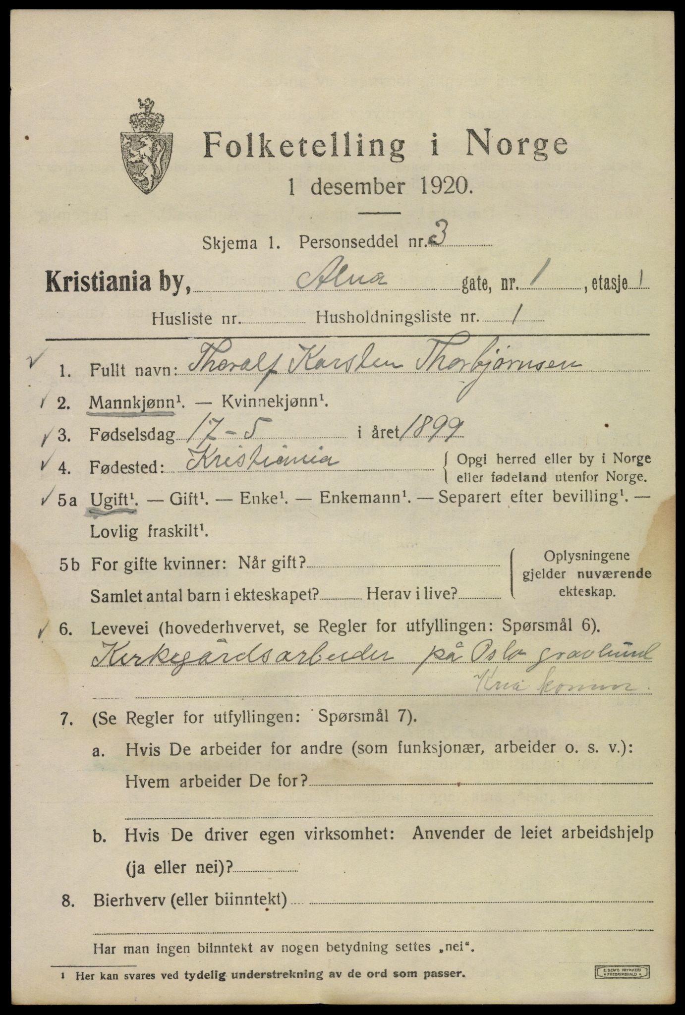 SAO, 1920 census for Kristiania, 1920, p. 141477