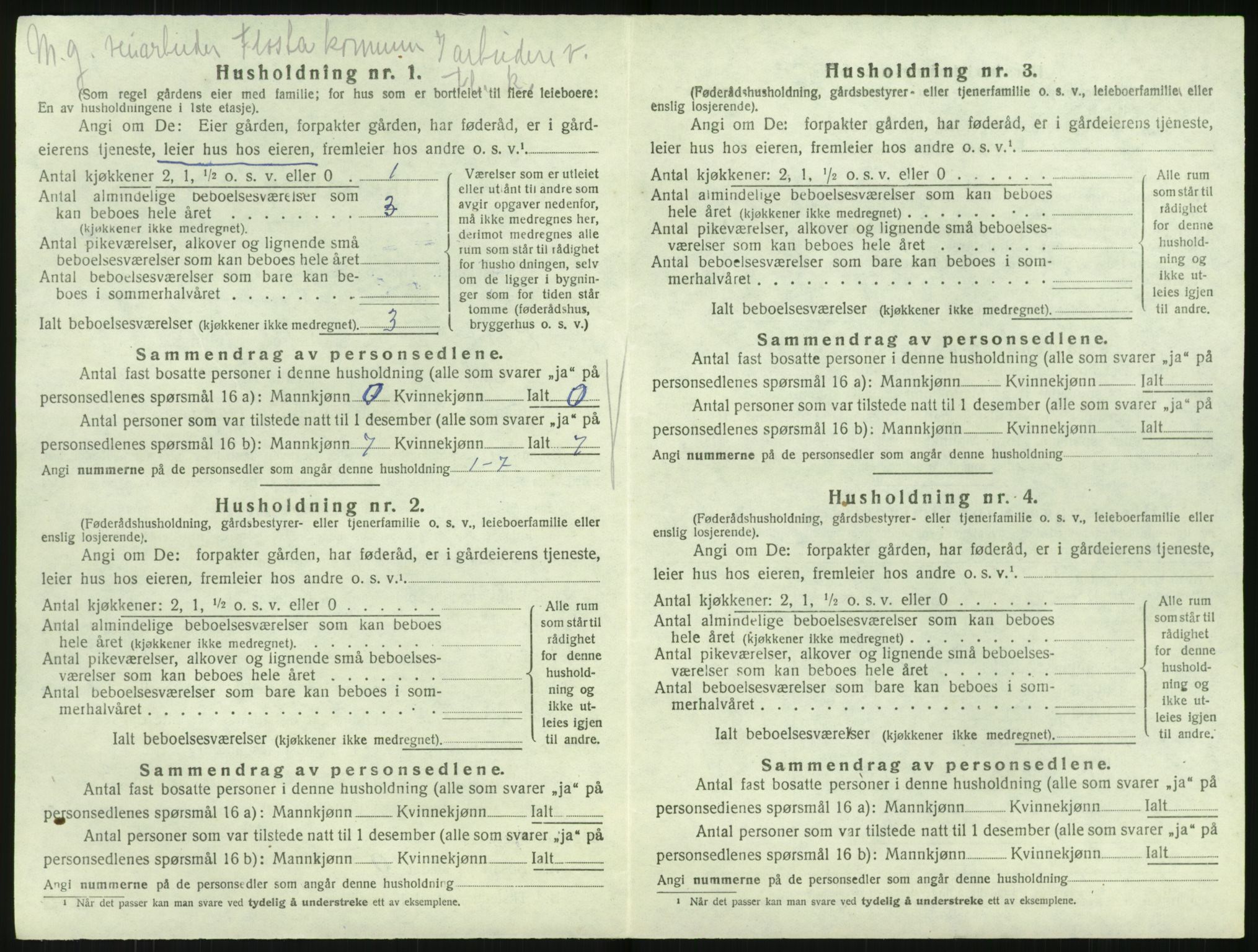 SAK, 1920 census for Flosta, 1920, p. 559