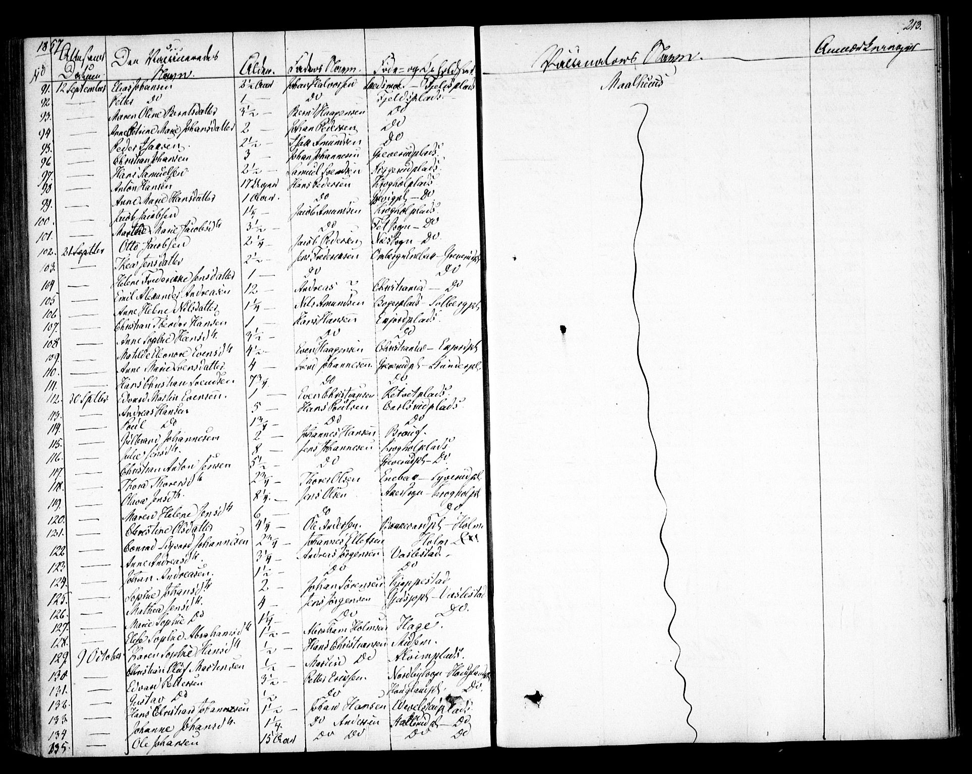 Kråkstad prestekontor Kirkebøker, AV/SAO-A-10125a/F/Fa/L0006: Parish register (official) no. I 6, 1848-1857, p. 213