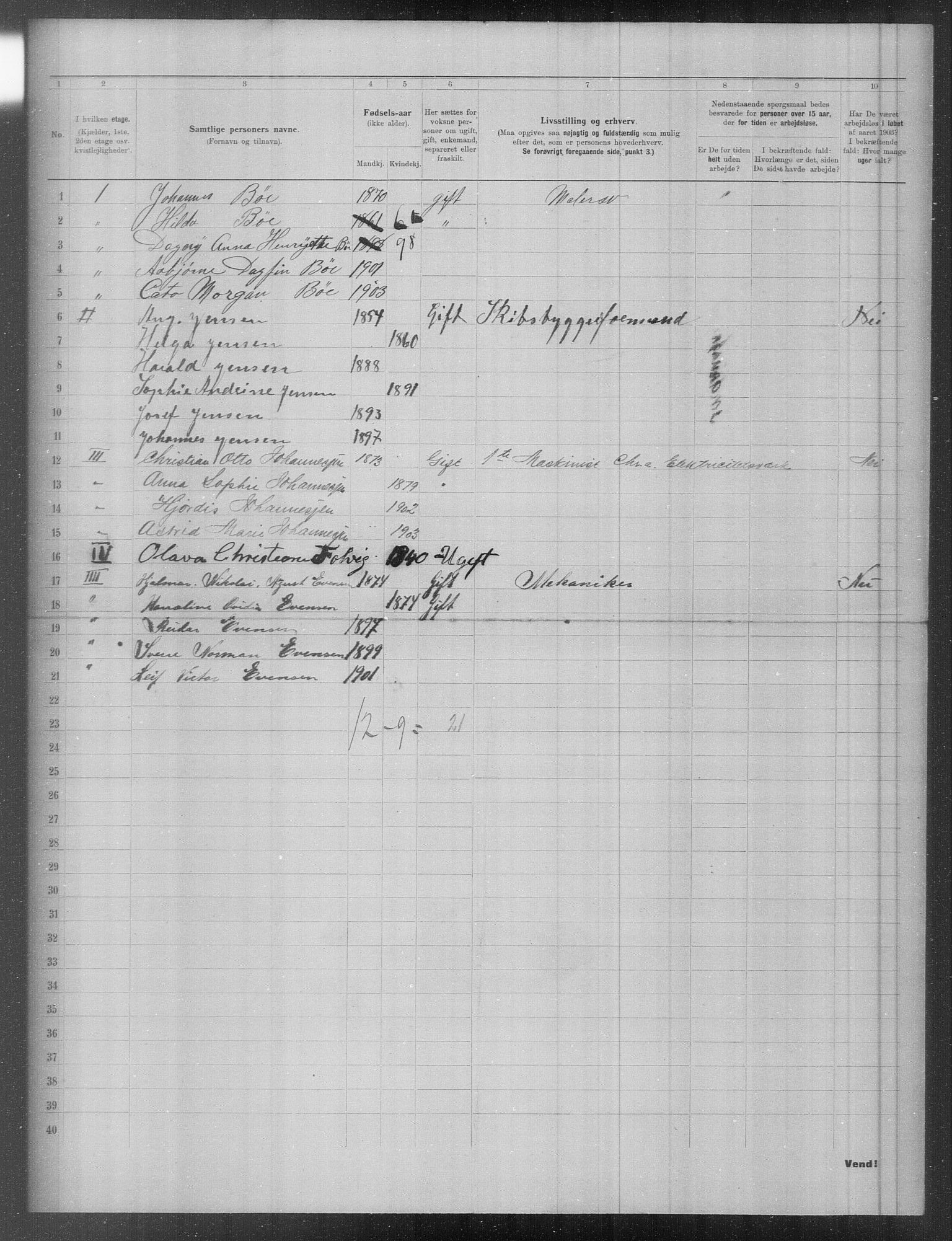 OBA, Municipal Census 1903 for Kristiania, 1903, p. 8581