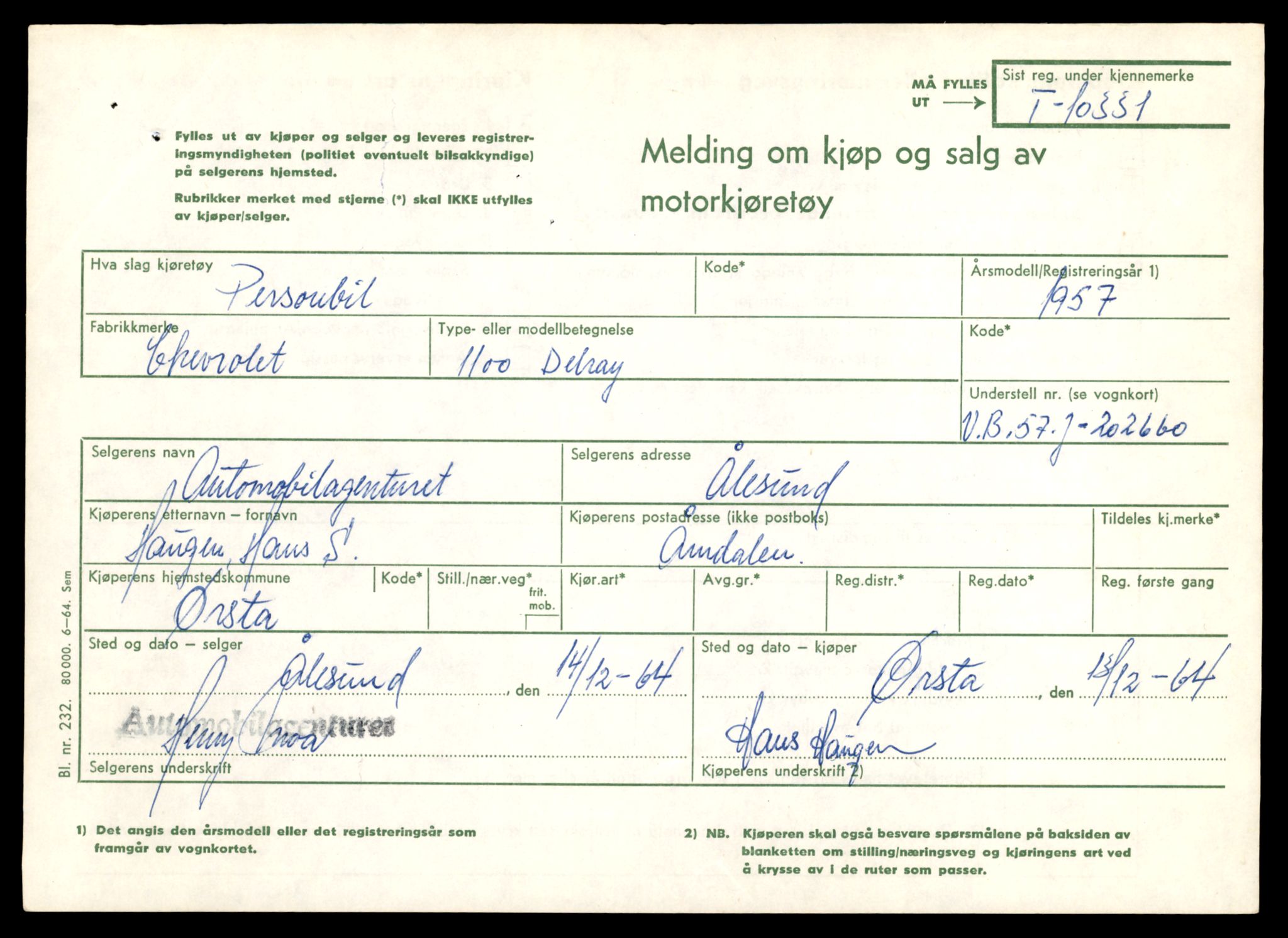 Møre og Romsdal vegkontor - Ålesund trafikkstasjon, AV/SAT-A-4099/F/Fe/L0019: Registreringskort for kjøretøy T 10228 - T 10350, 1927-1998, p. 2535